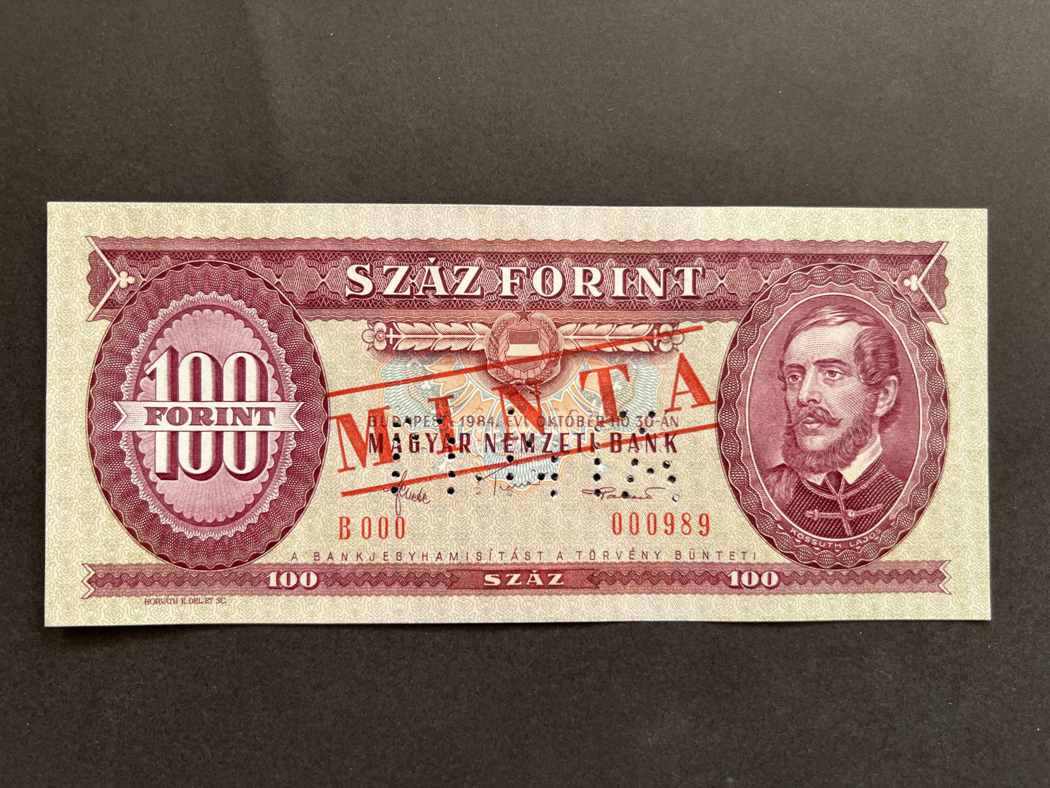 100 Forint (1984) MINTA  Adamo F35Ma UNC