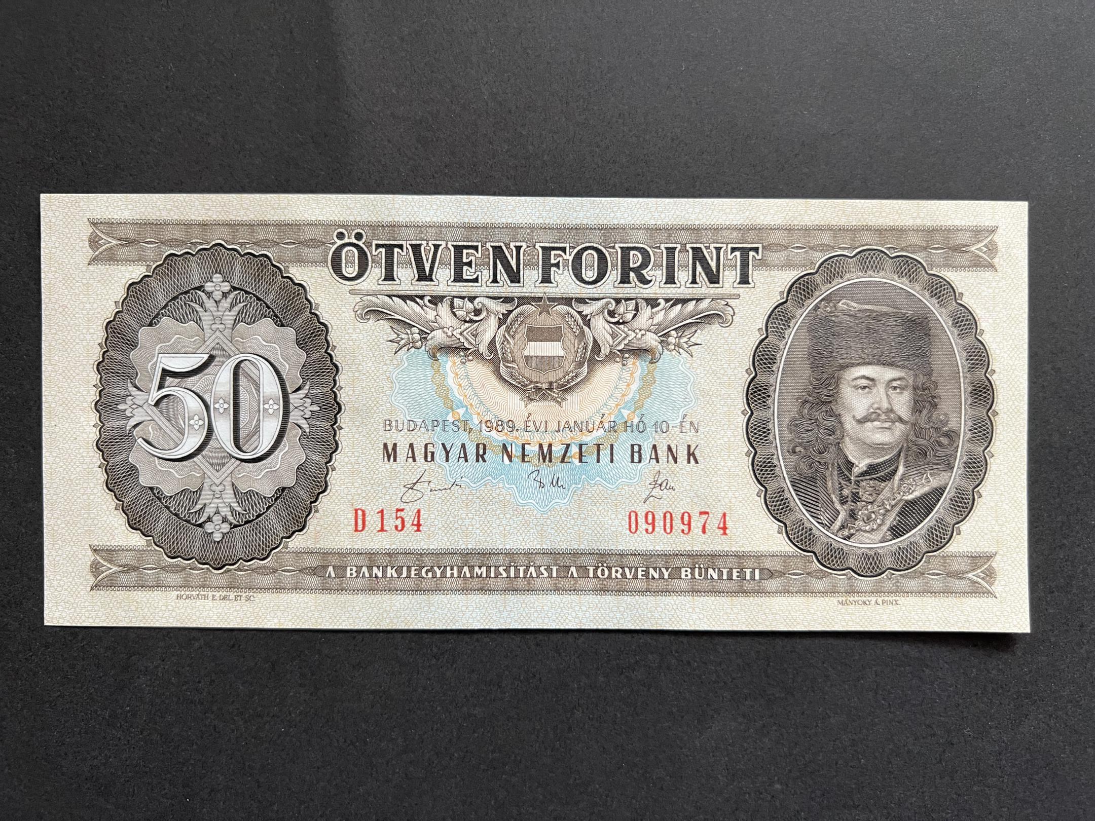 50 Forint (1989)UNC  Adamo F25