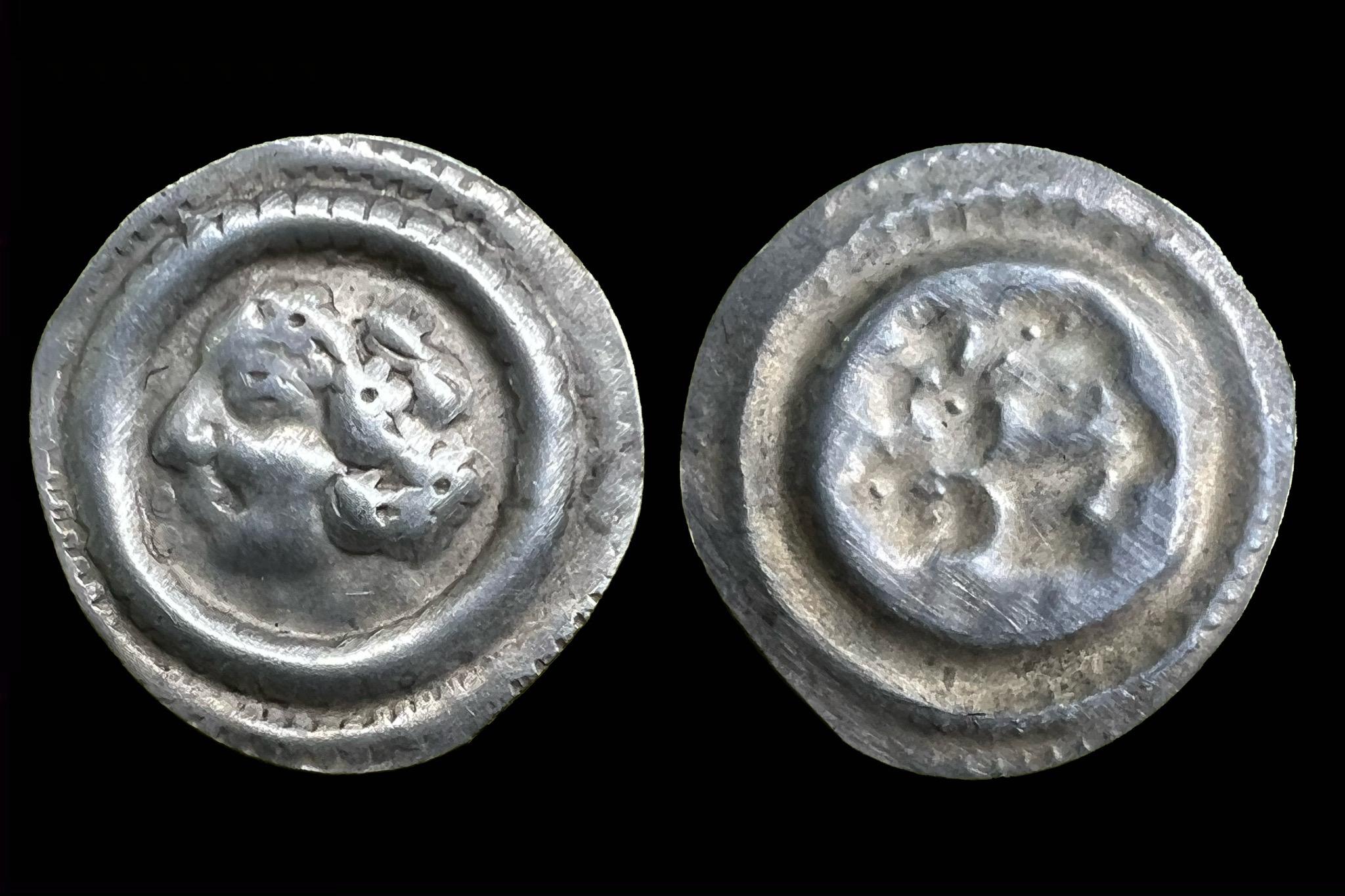 Bizonytalan (bracteat) III-IV. Bela kora Éh-122 (2pont szigla) 