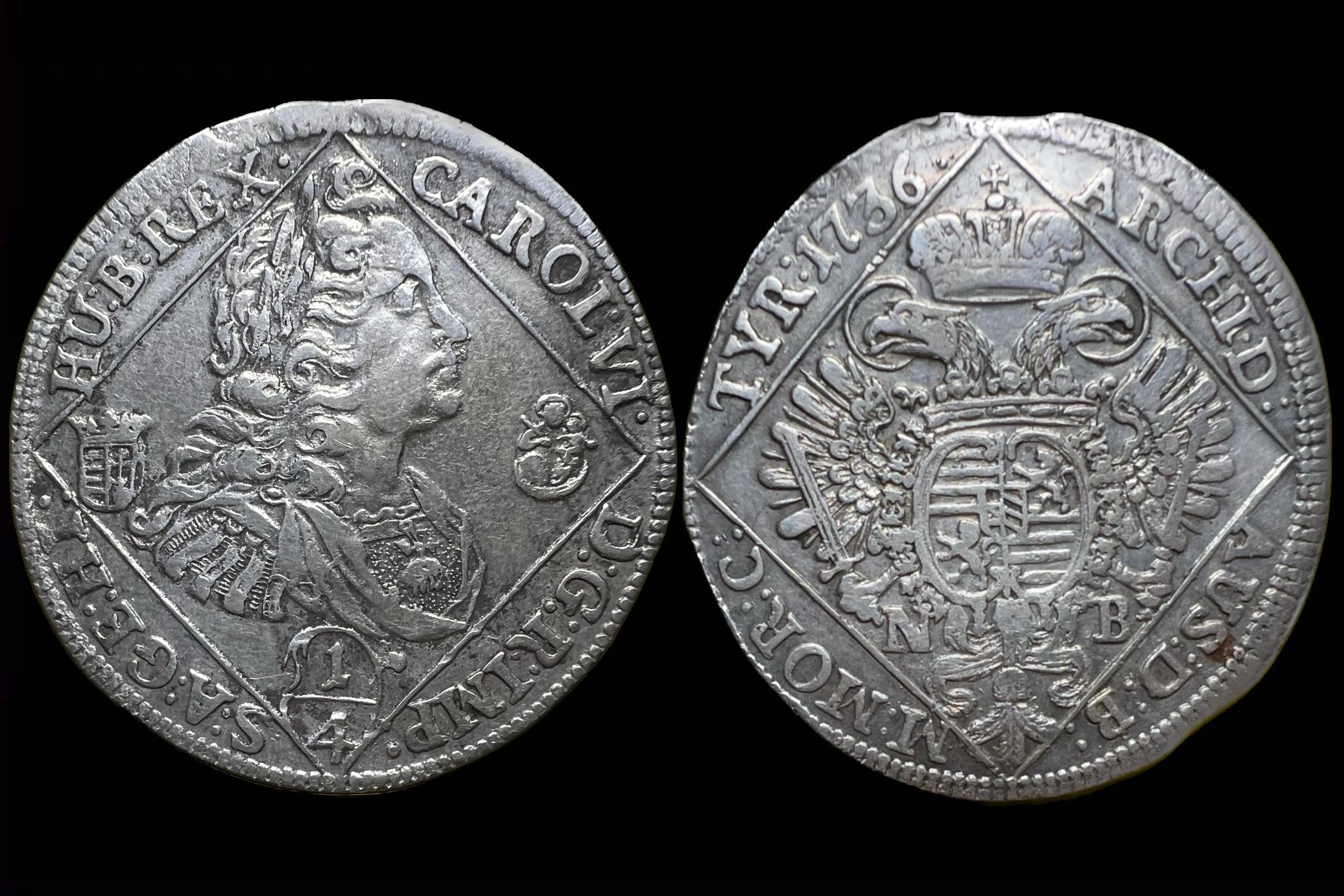 III. Károly 1/4 Tallér (1736)N-B ÉH-1194 