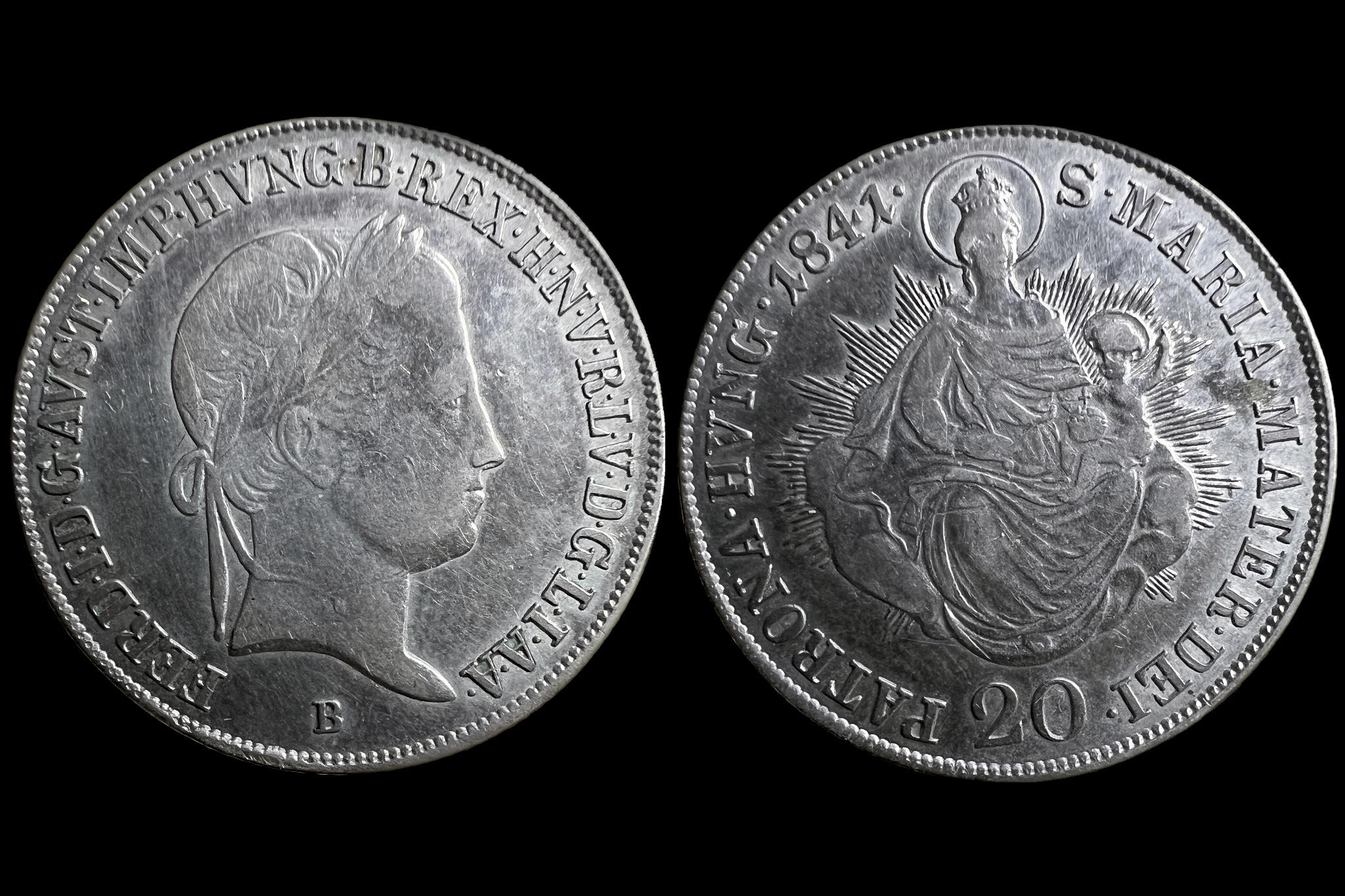 V. Ferdinánd 20 kreutzer (1841)B Adamo D8 