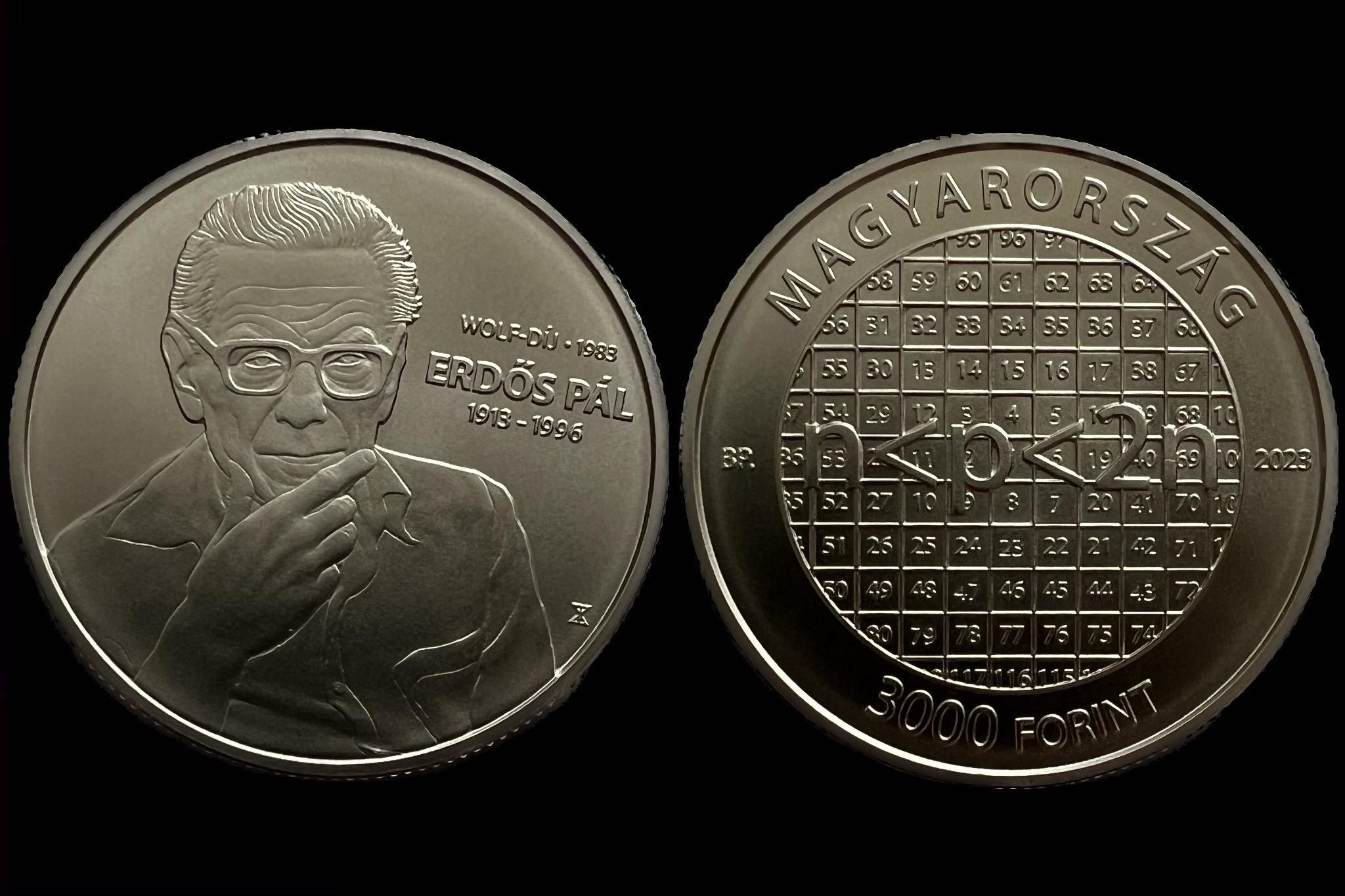 2023. évi Erdős Pál színesfém emlékérme BU UNC prospektussal  prospektussal