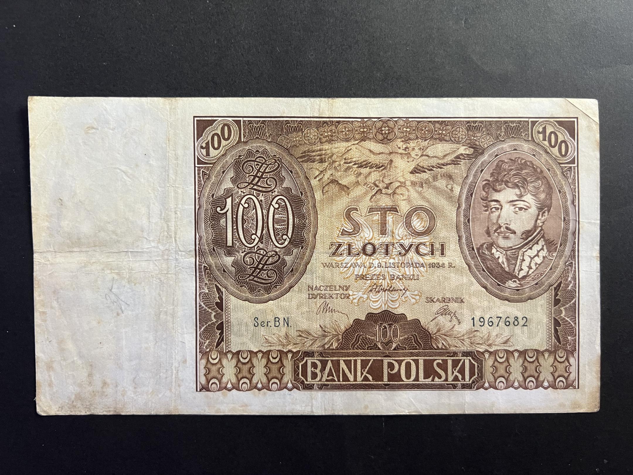 100 Zlotchy (1934)BN Lengyelország VF 