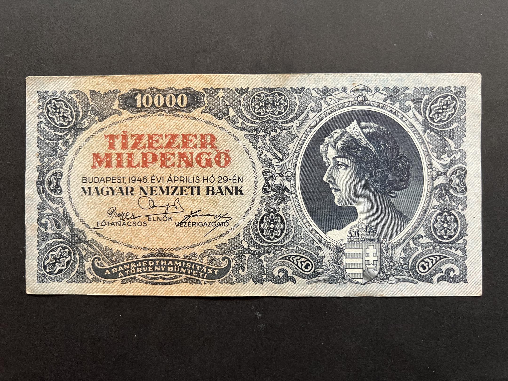 Tízezer Milpengő (1946A) Adamo P29 EF