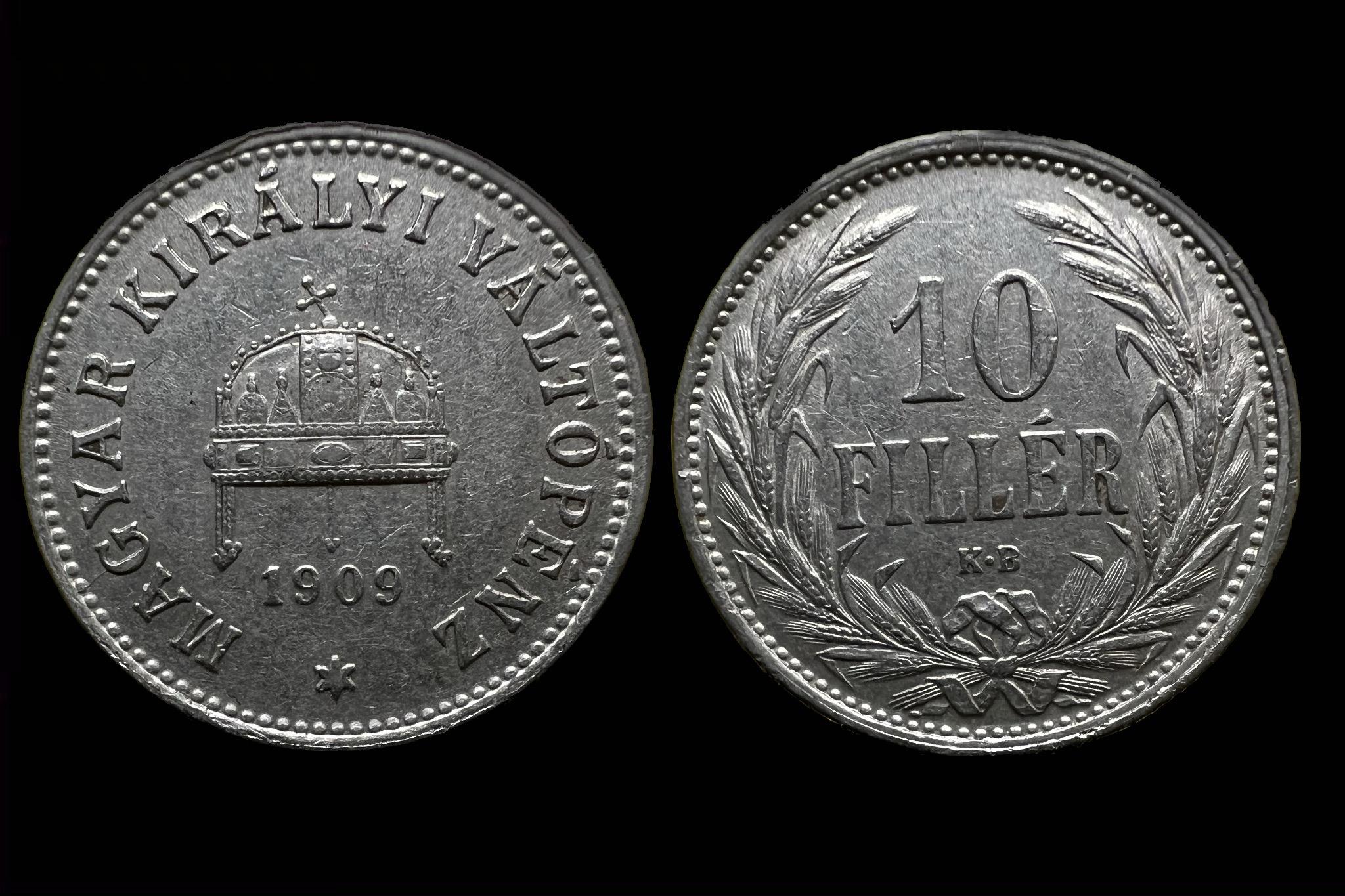 10 fillér (1909) Adamo K3.1 