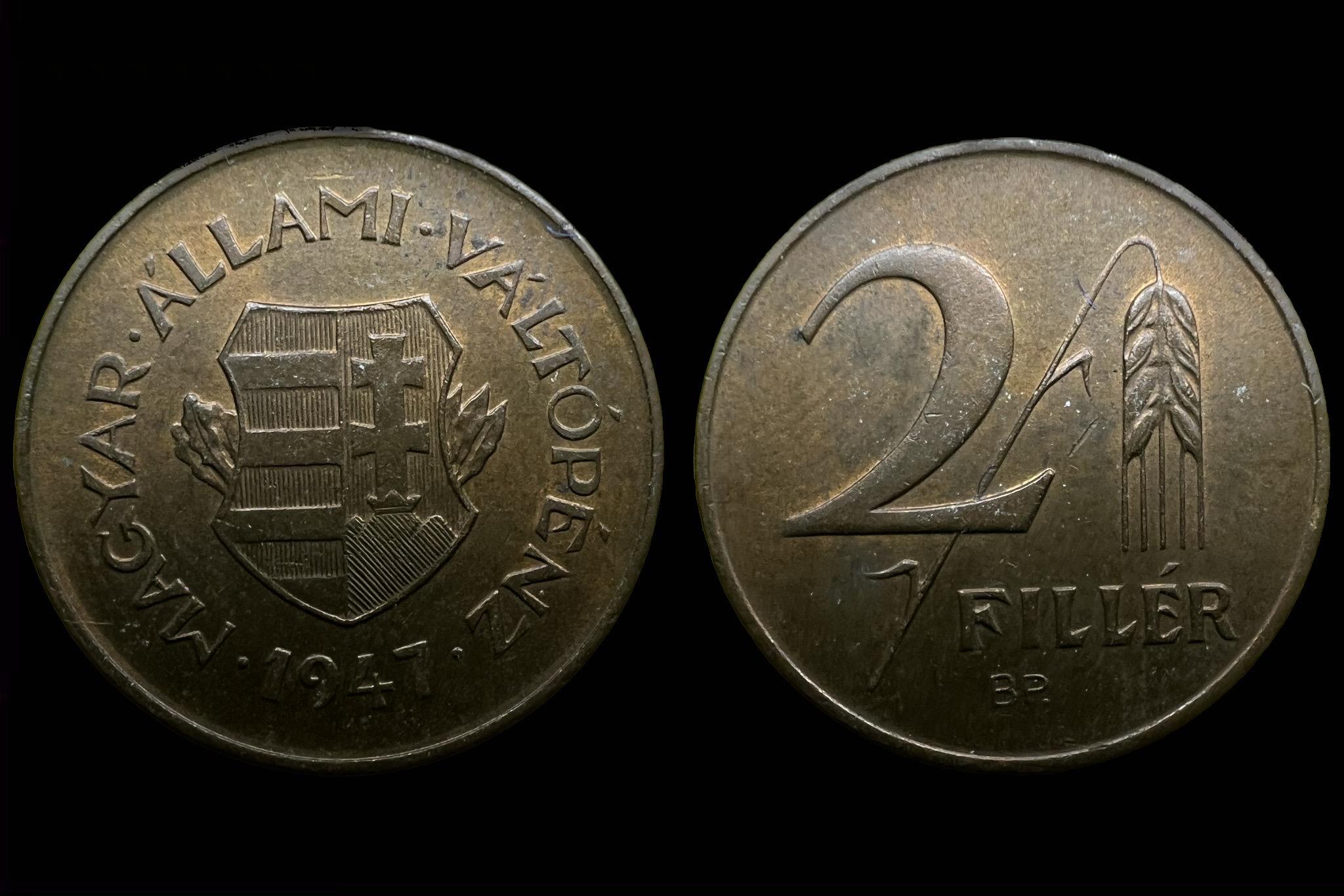 2 fillér (1947) Adamo F1