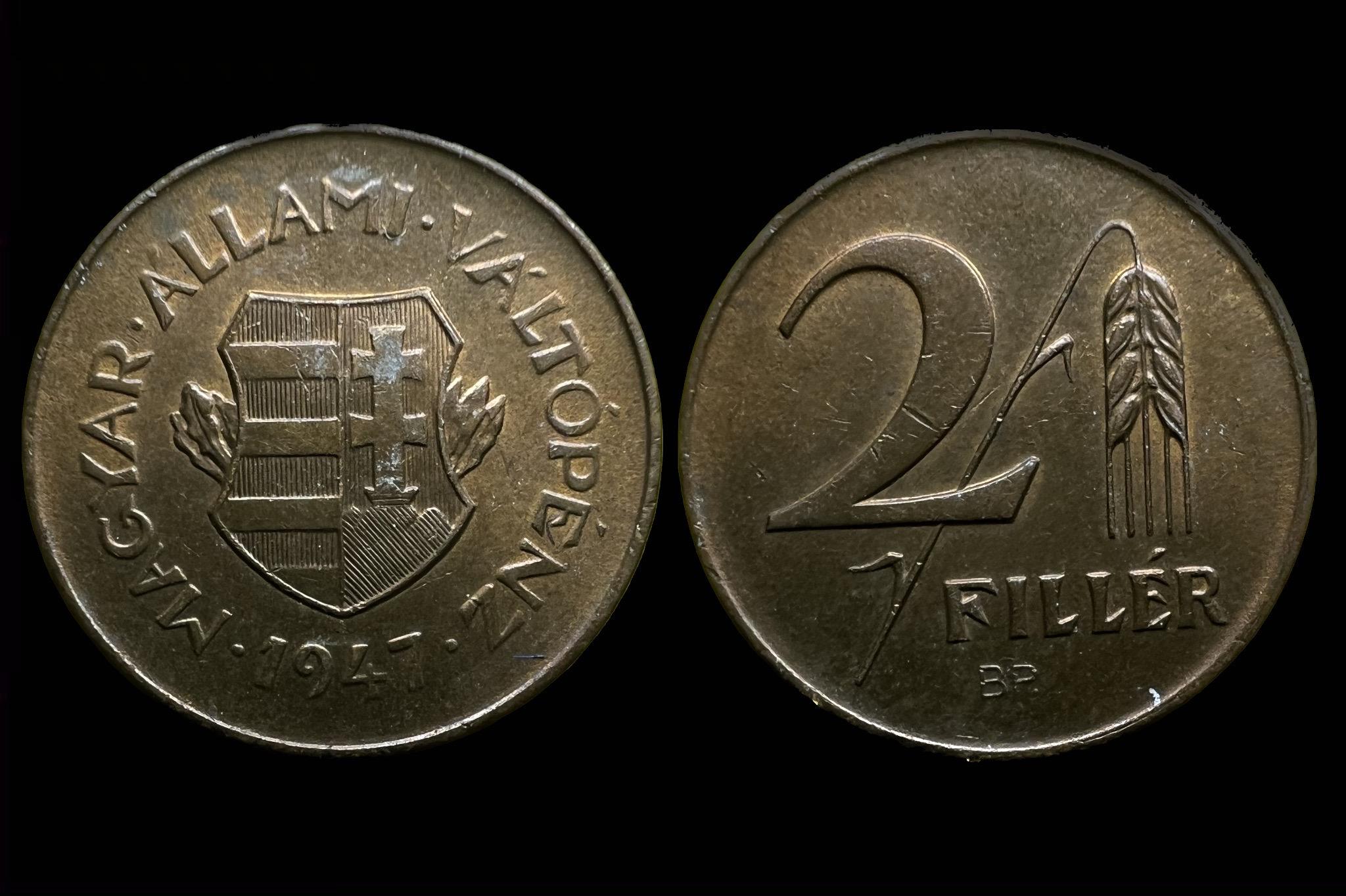 2 fillér (1947) Adamo F1