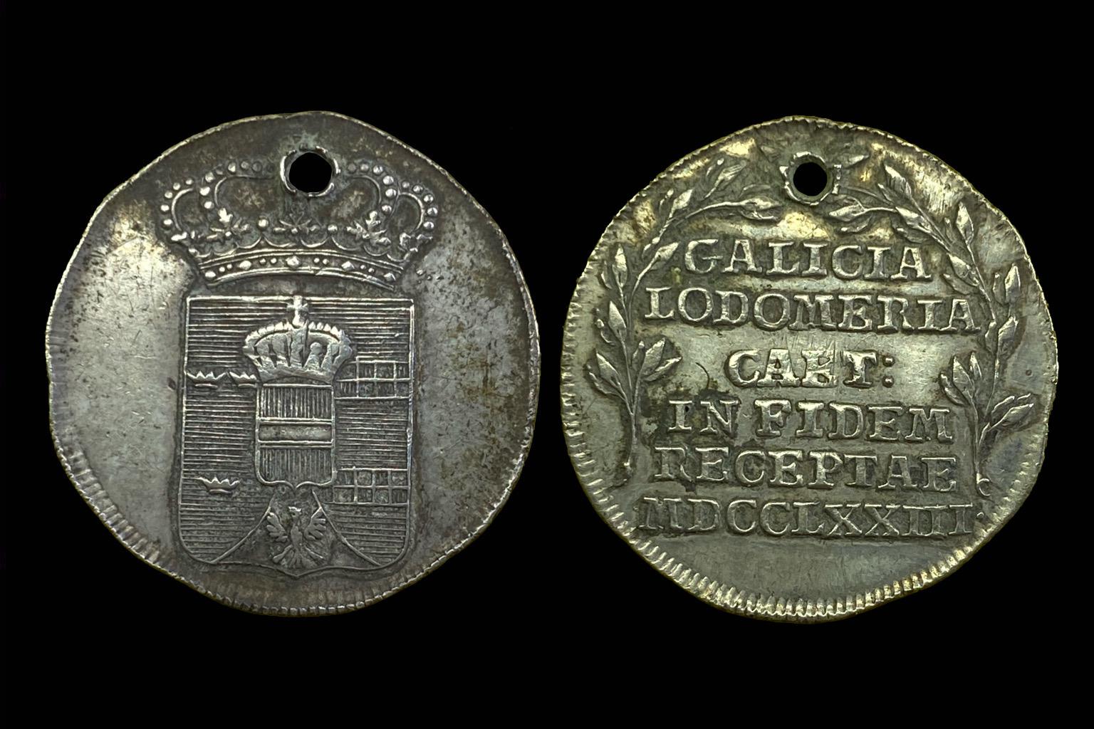 Mária Terézia Történelmi zseton (1773) Galícia hódolata