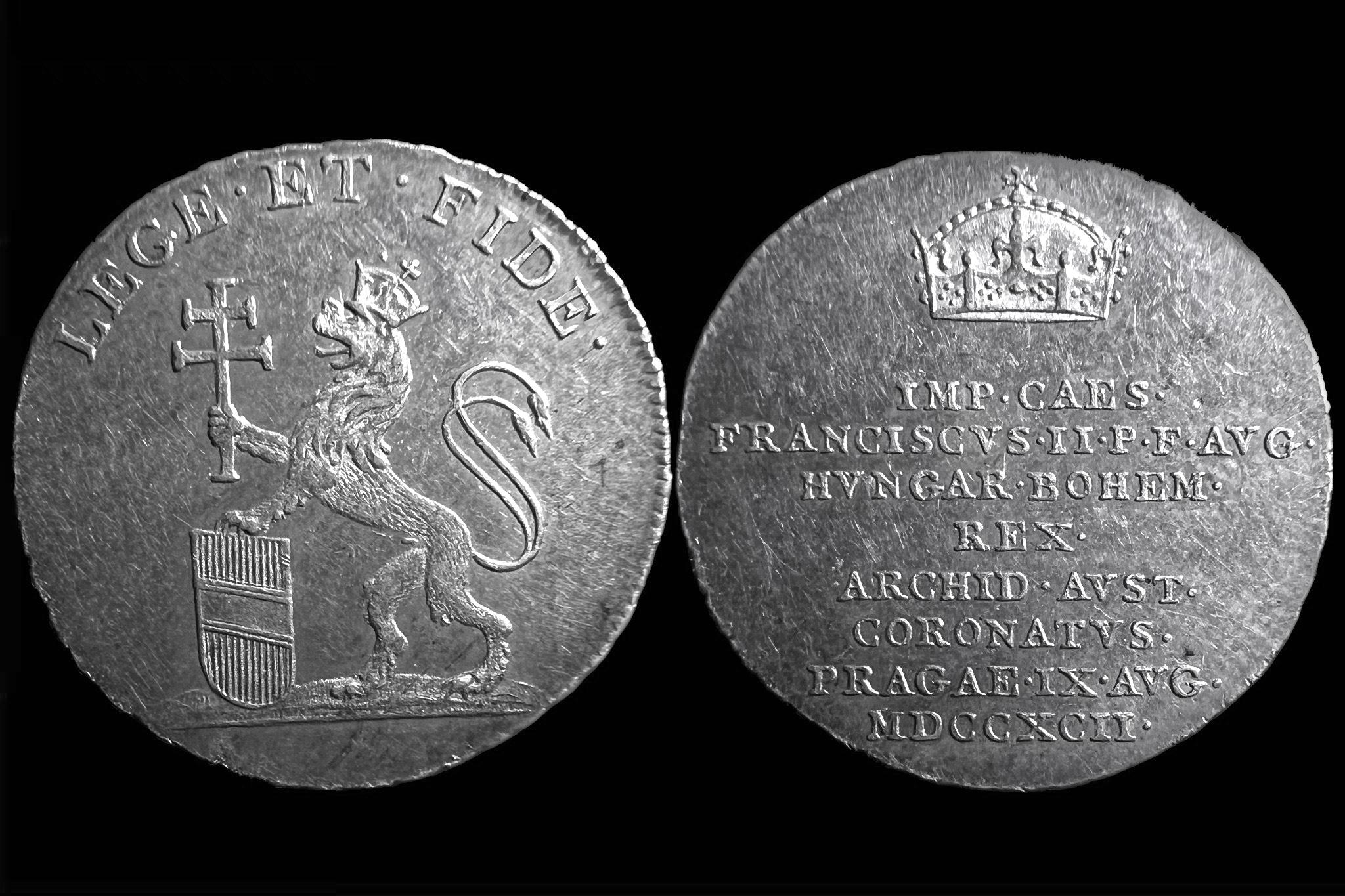 Ferenc koronázási zseton (1792) Prága