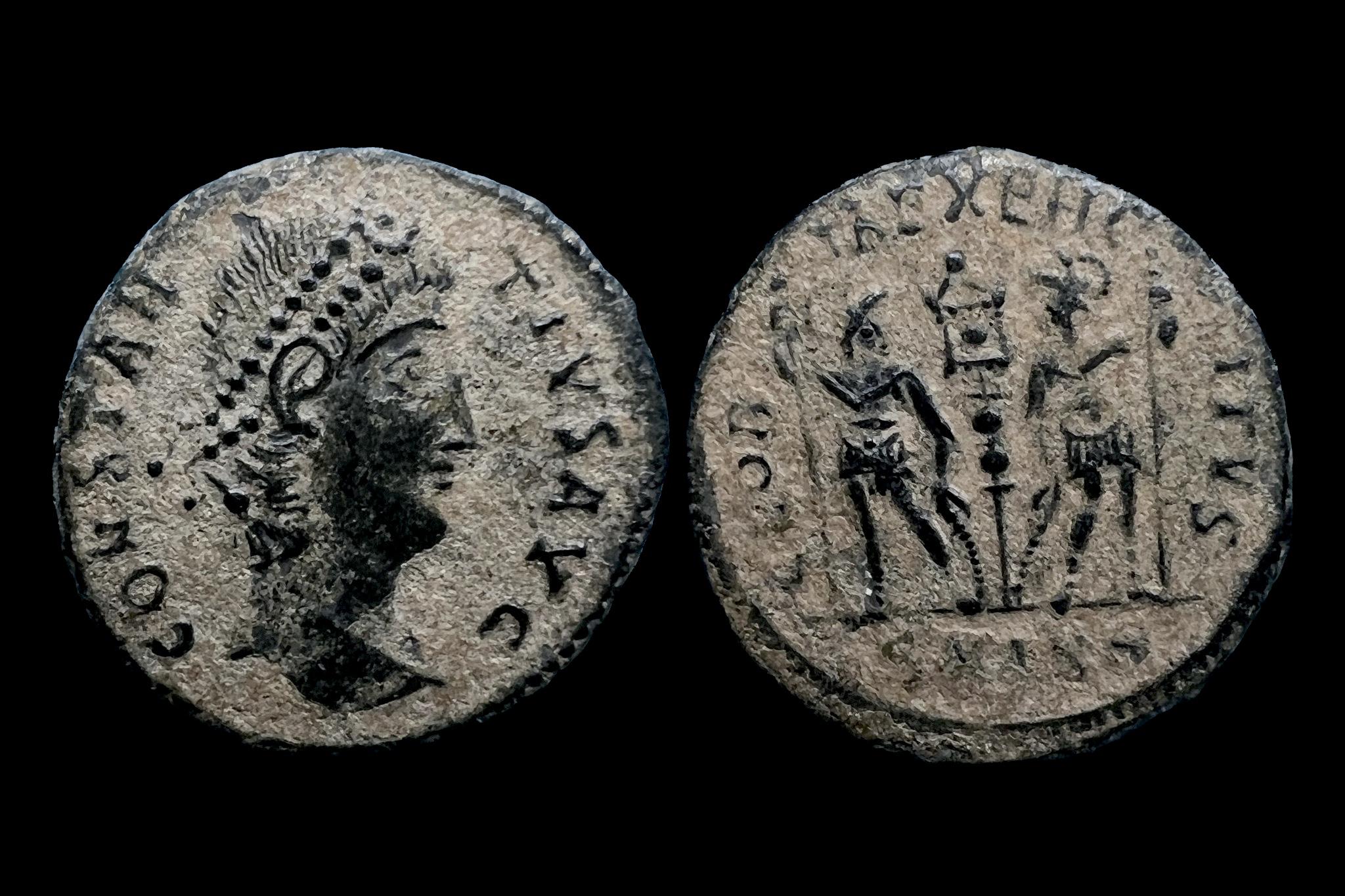 I. Constantine (i.sz.335-337) sivatagi patina  AE RIC VII Nic199