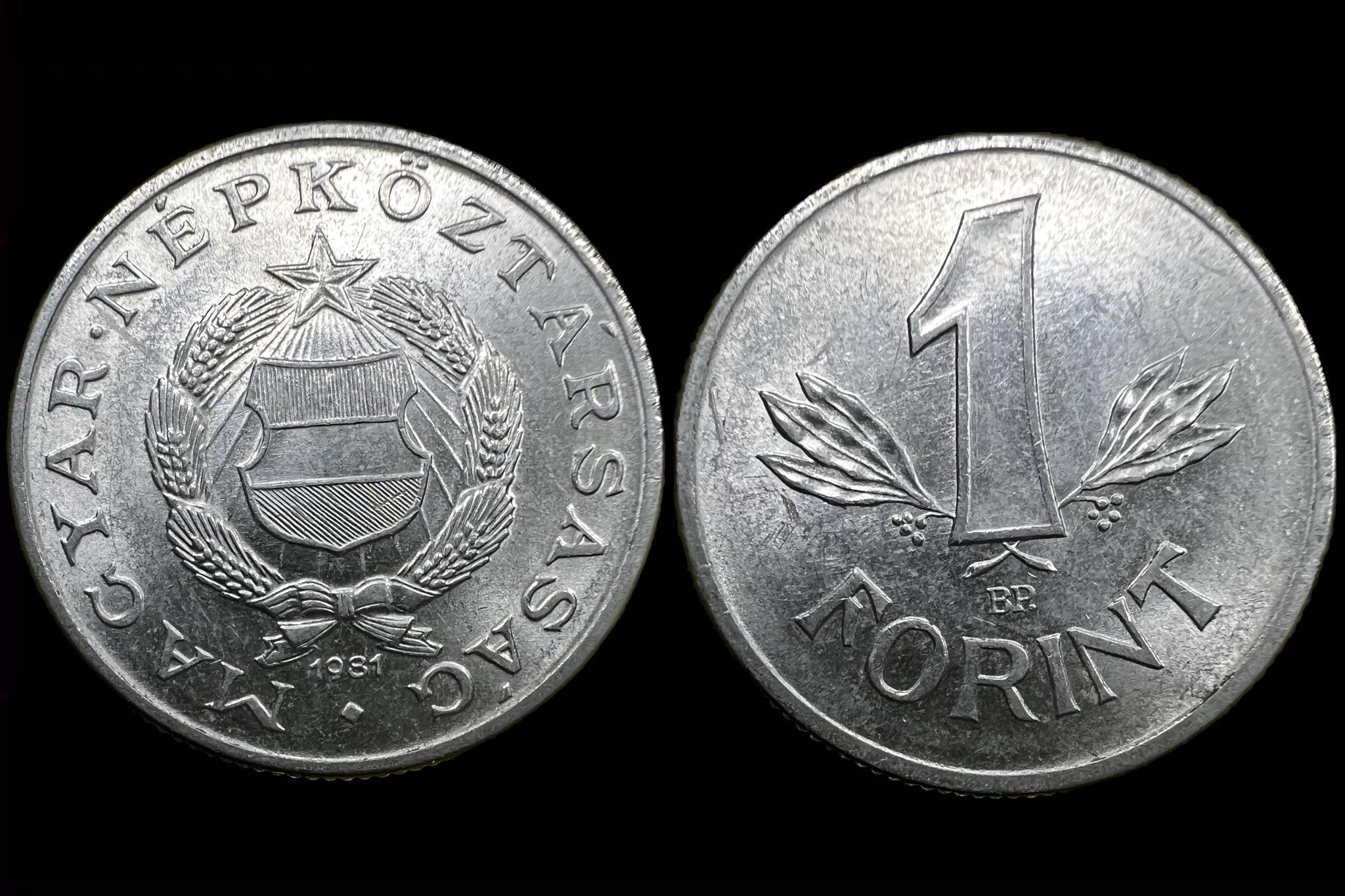 (1981) 1 forint  Adamo F6.3 