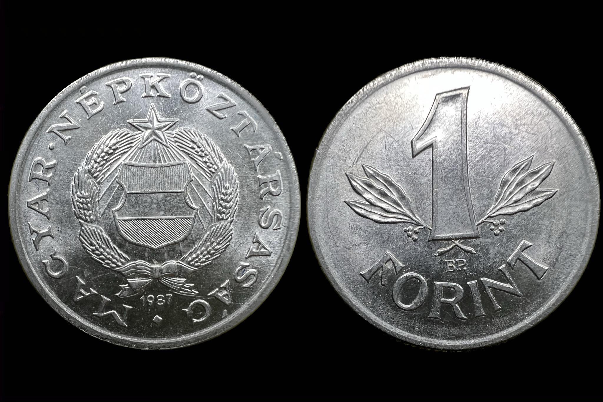 (1987) 1 forint  Adamo F6.3