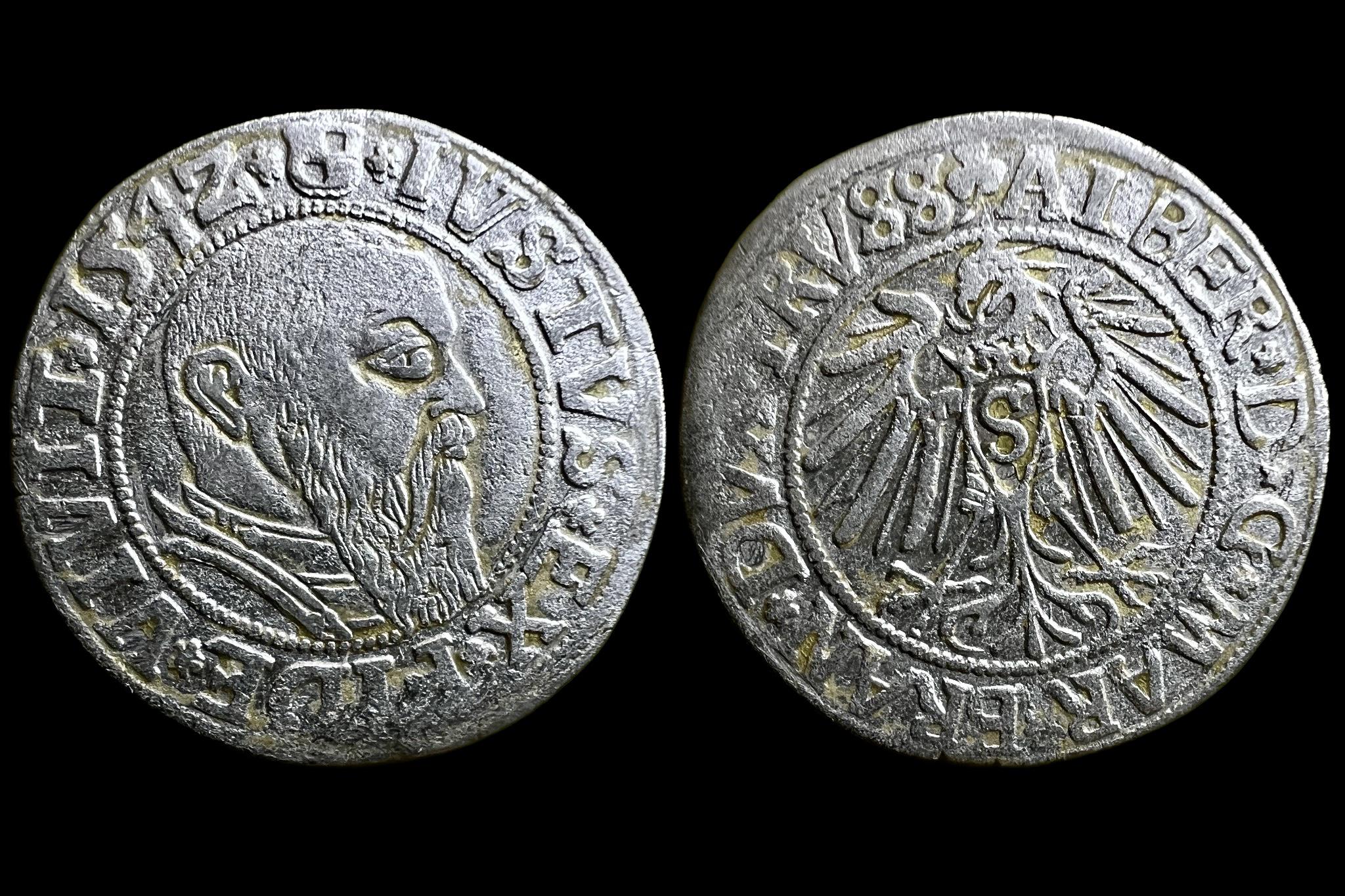 Albrecht Brandenburg 1542 Porosz Garas (1525-1569) Kopicki 3784 