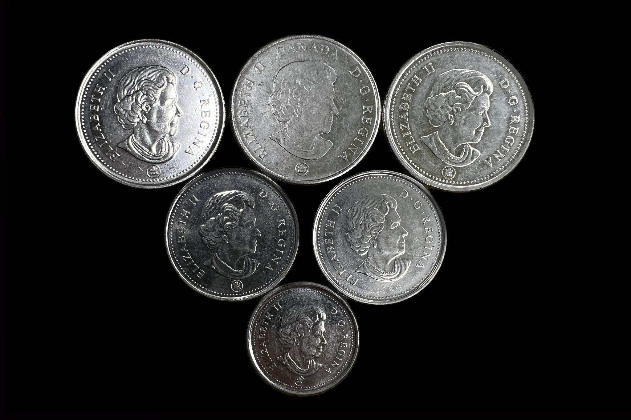 Canada vegyes Cents lot 6db 