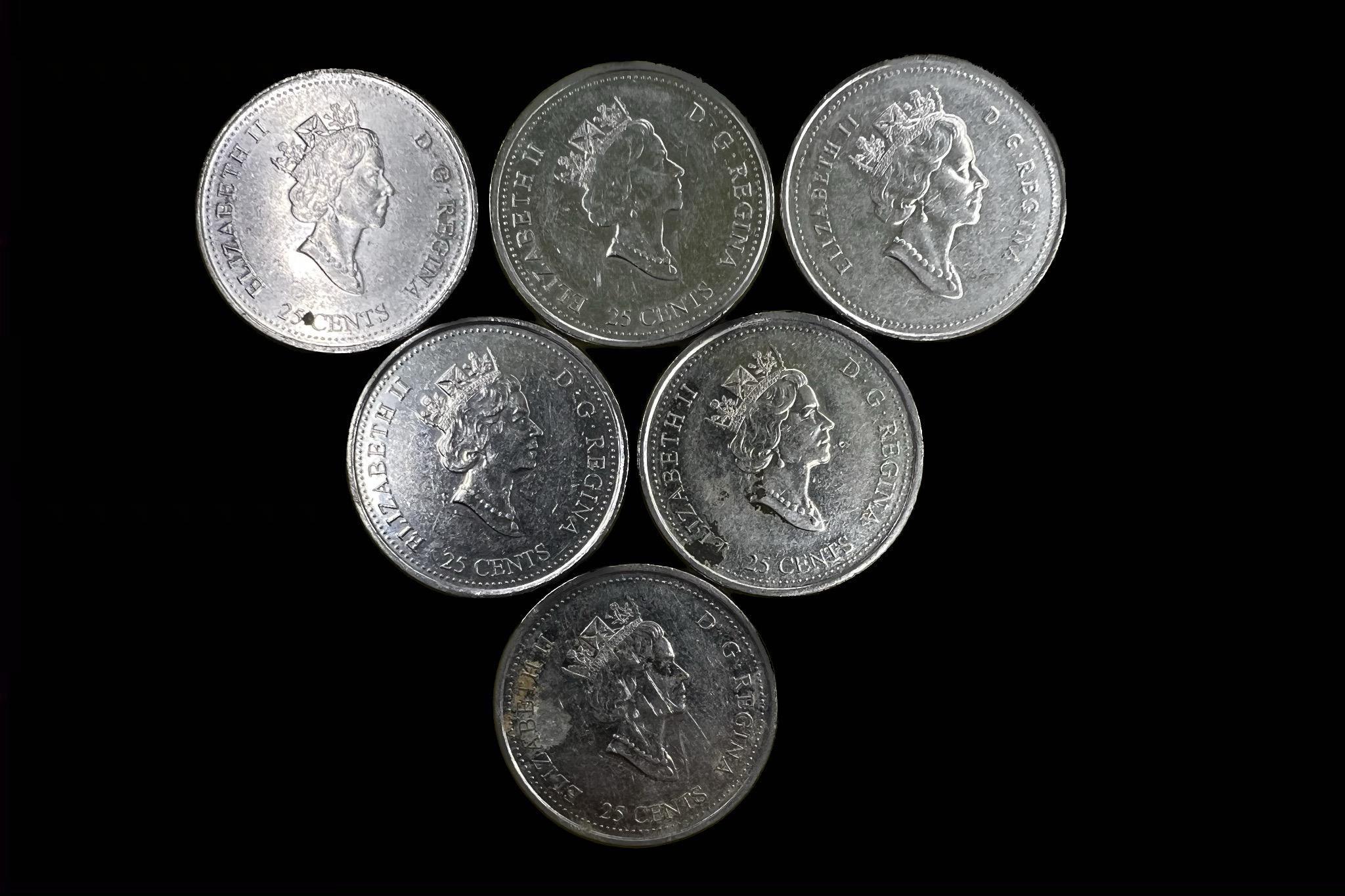 Canada 25 Cents lot 6db