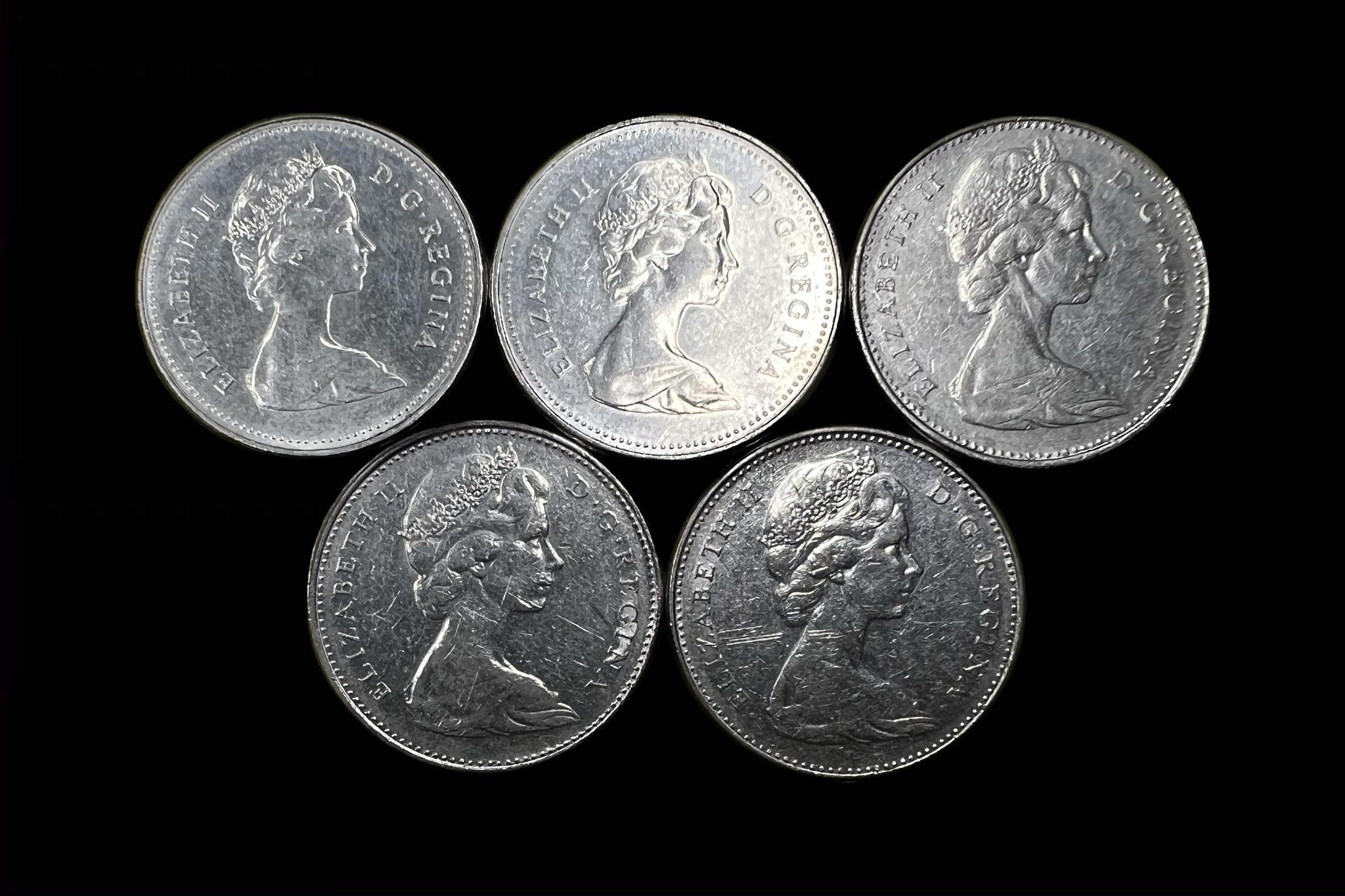 Canada 5 Cents lot 5db 