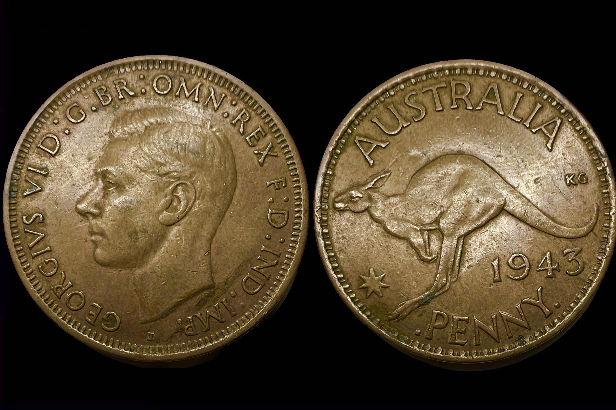 Ausztrália 1 Penny 1943 KM43 