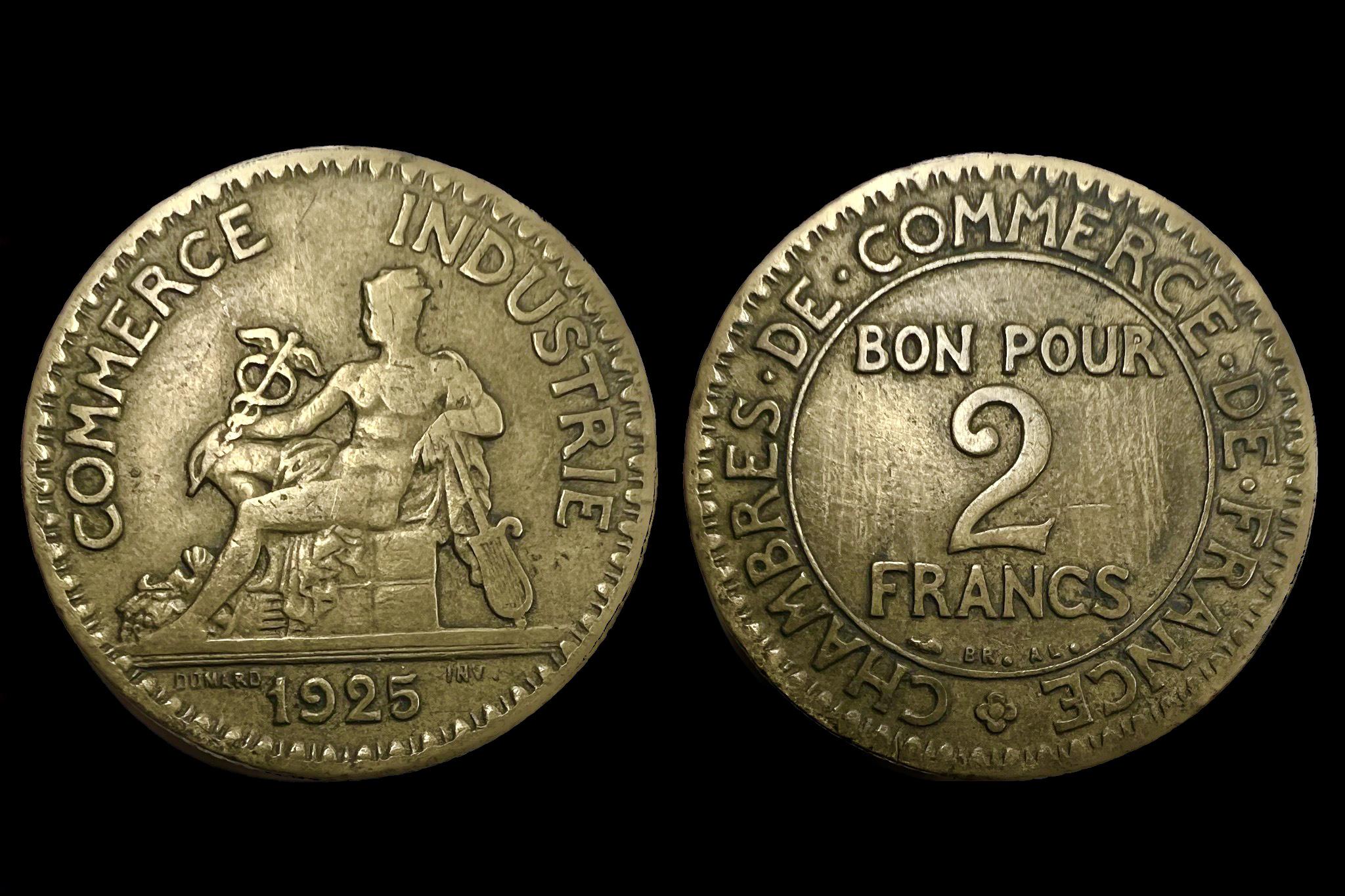 Francia 2 Francs (1925) KM877