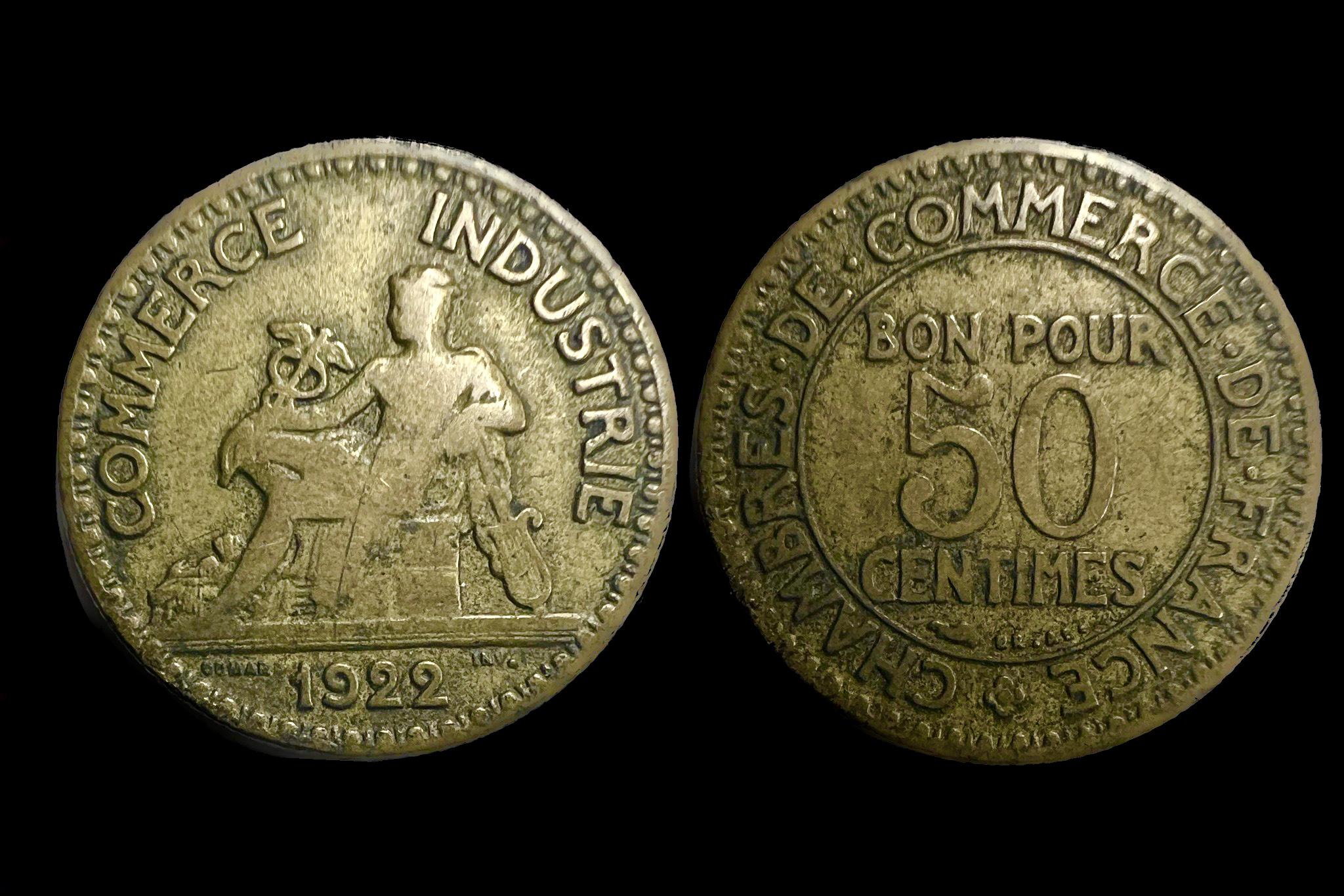 Francia 50 centimes (1922) Gad421 