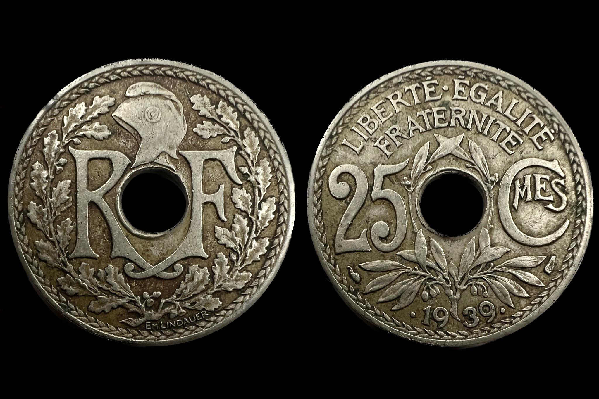 Francia 25 centimes (1939)