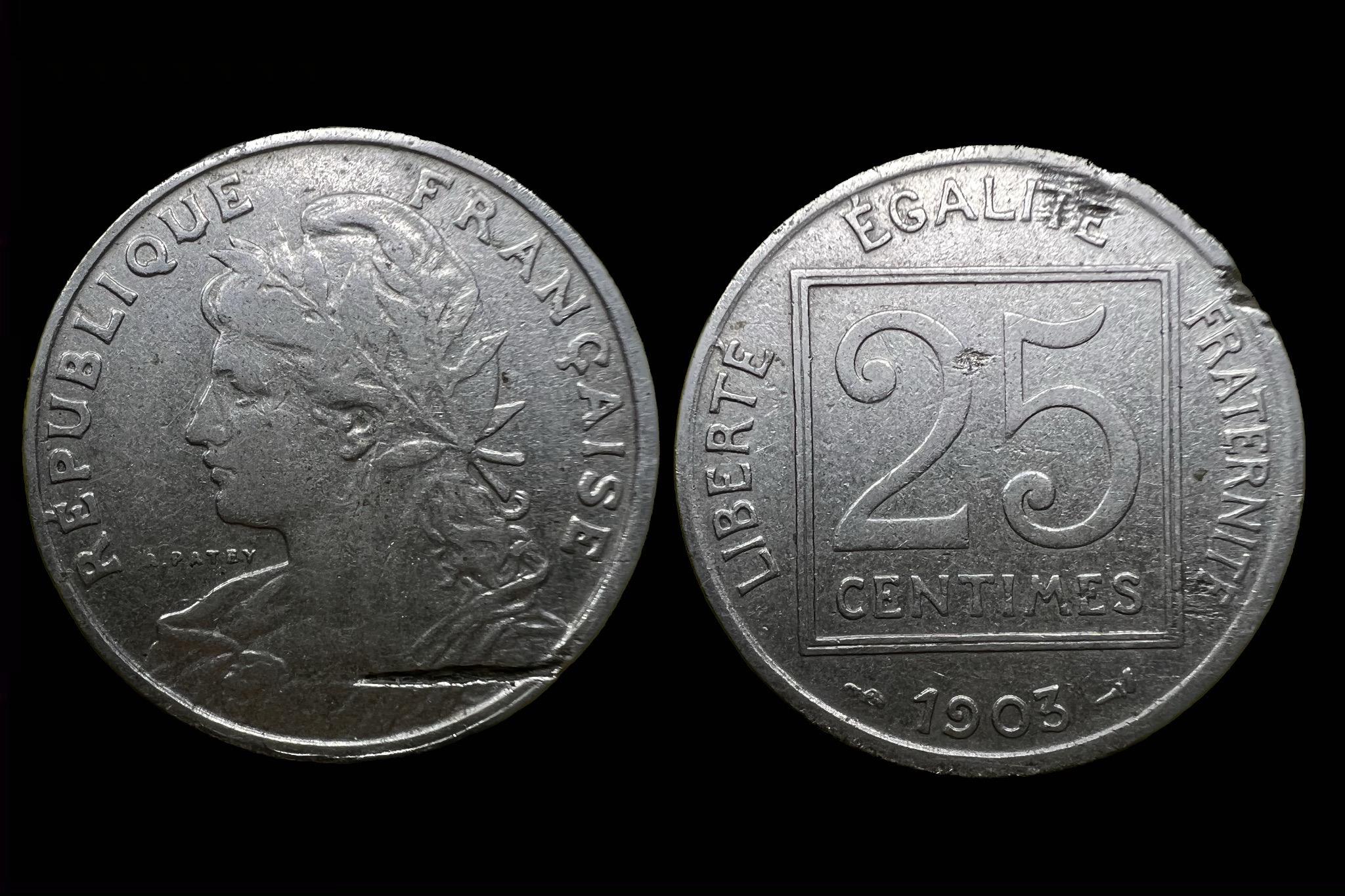 Francia 25 centimes (1903)