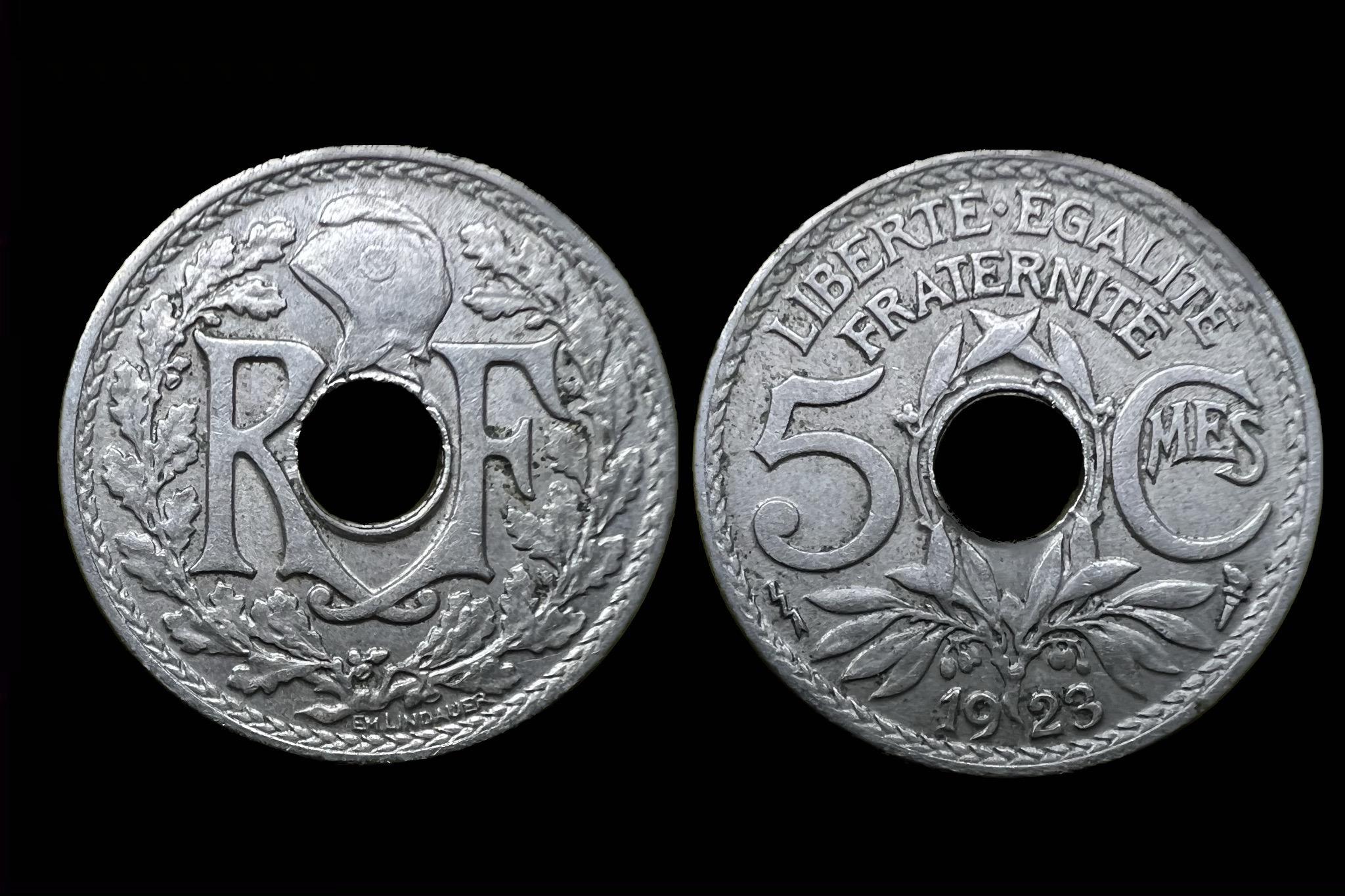 Francia 5 centimes (1923)