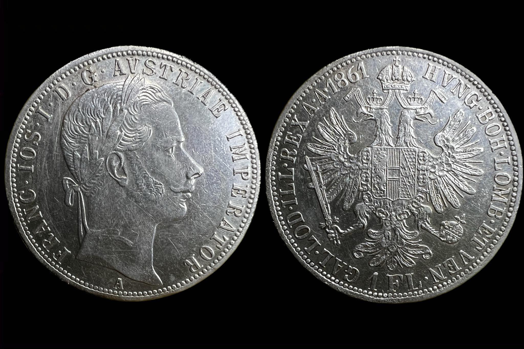 Franz Joseph 1 Florin (1861A)  KM2219