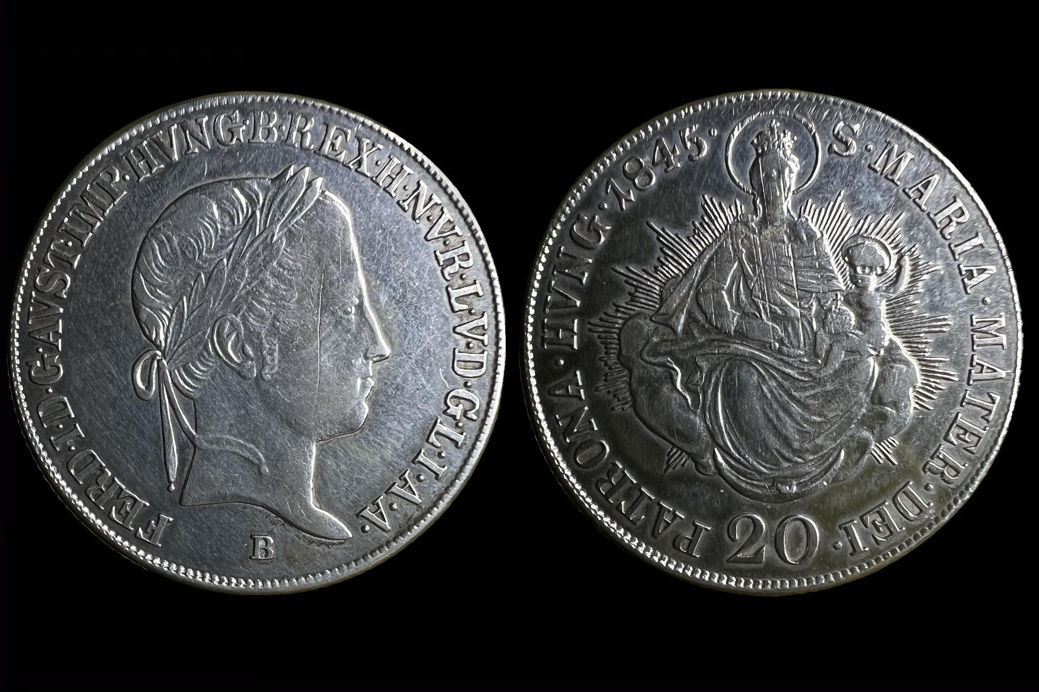 V. Ferdinánd 20 kreutzer (1847)B Adamo D7 