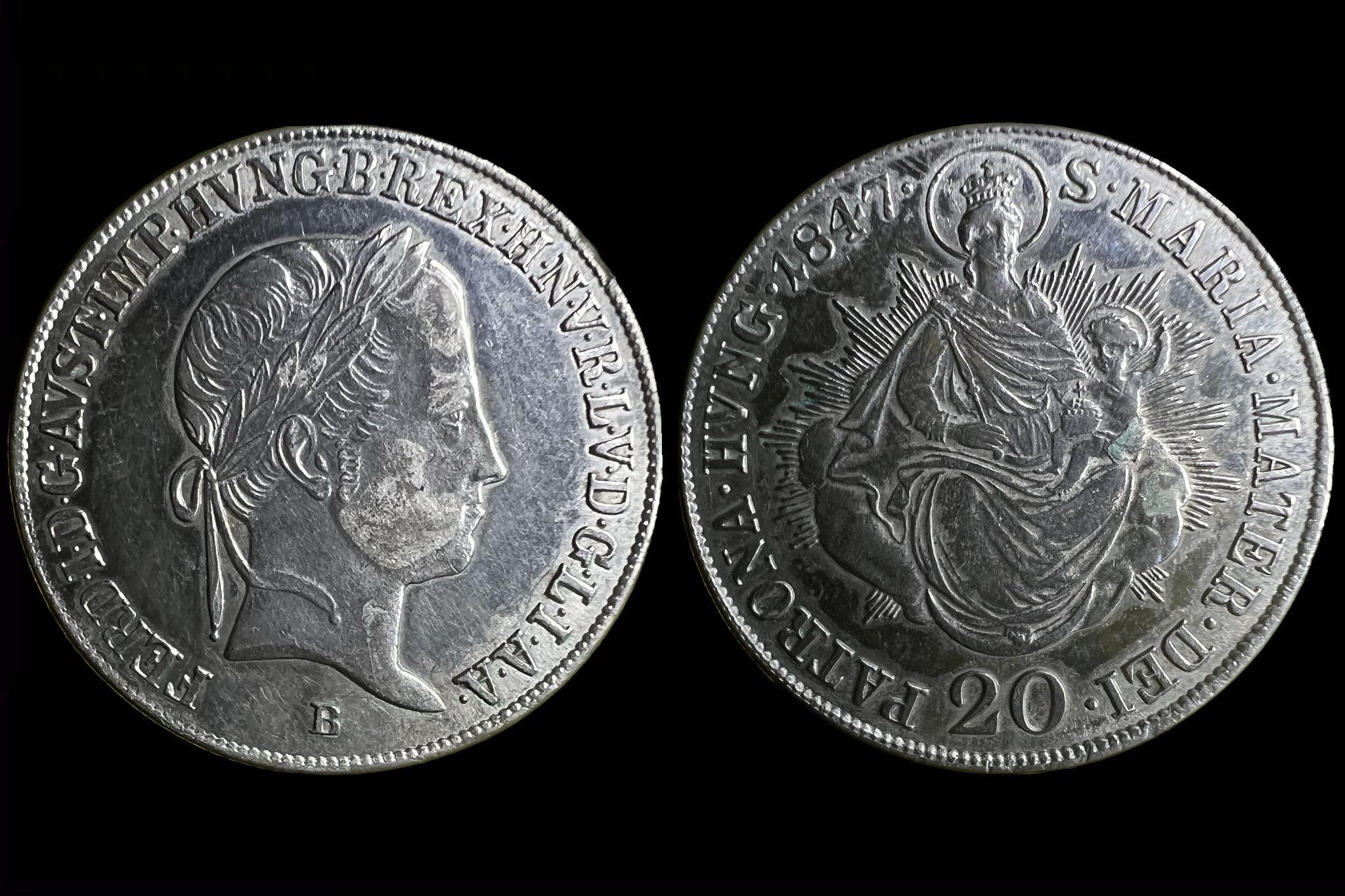 V. Ferdinánd 20 kreutzer (1847)B Adamo D7