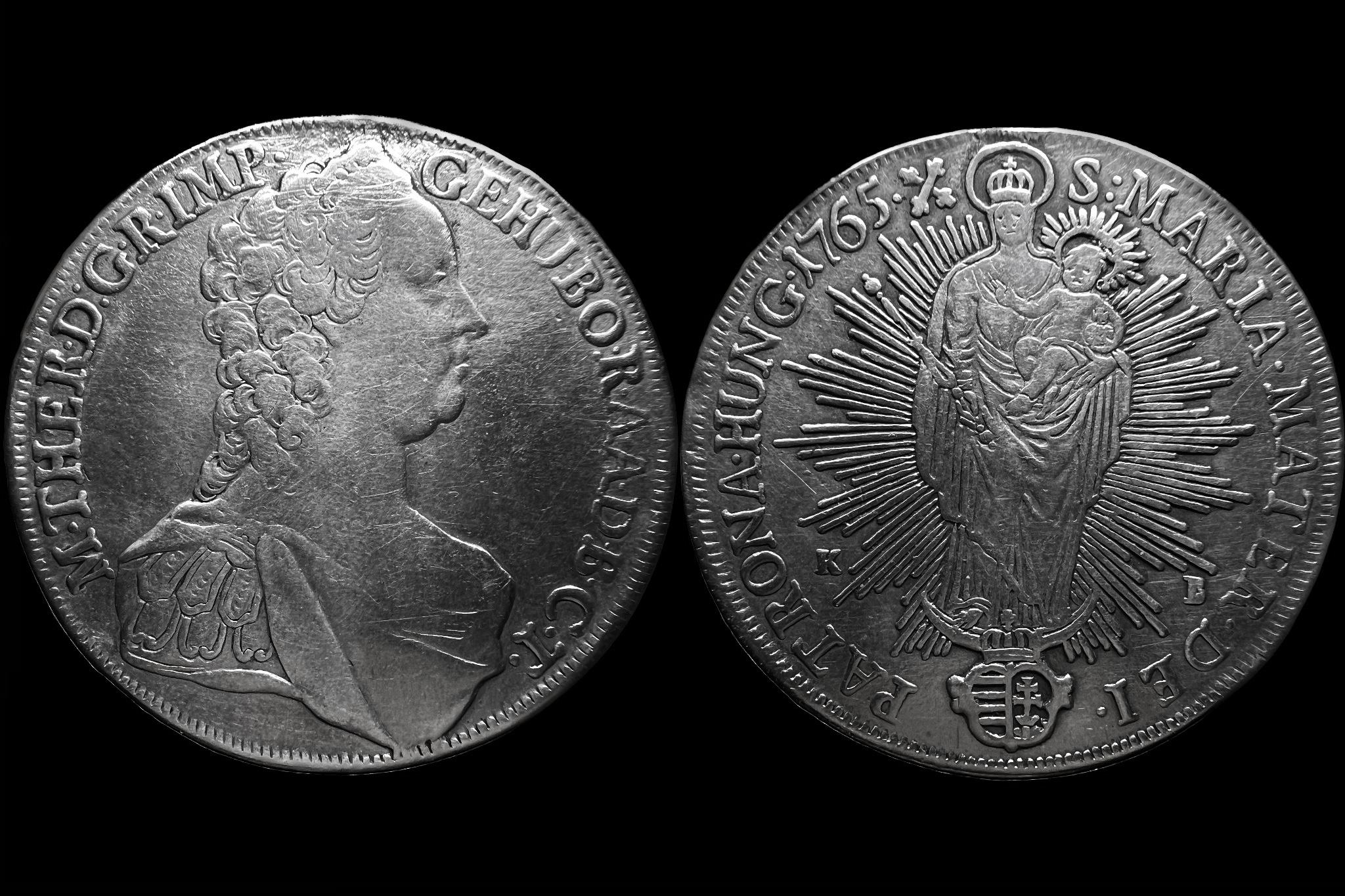 Mária Terézia tallér (1765) (enyhe fülnyom) Éh-1227 