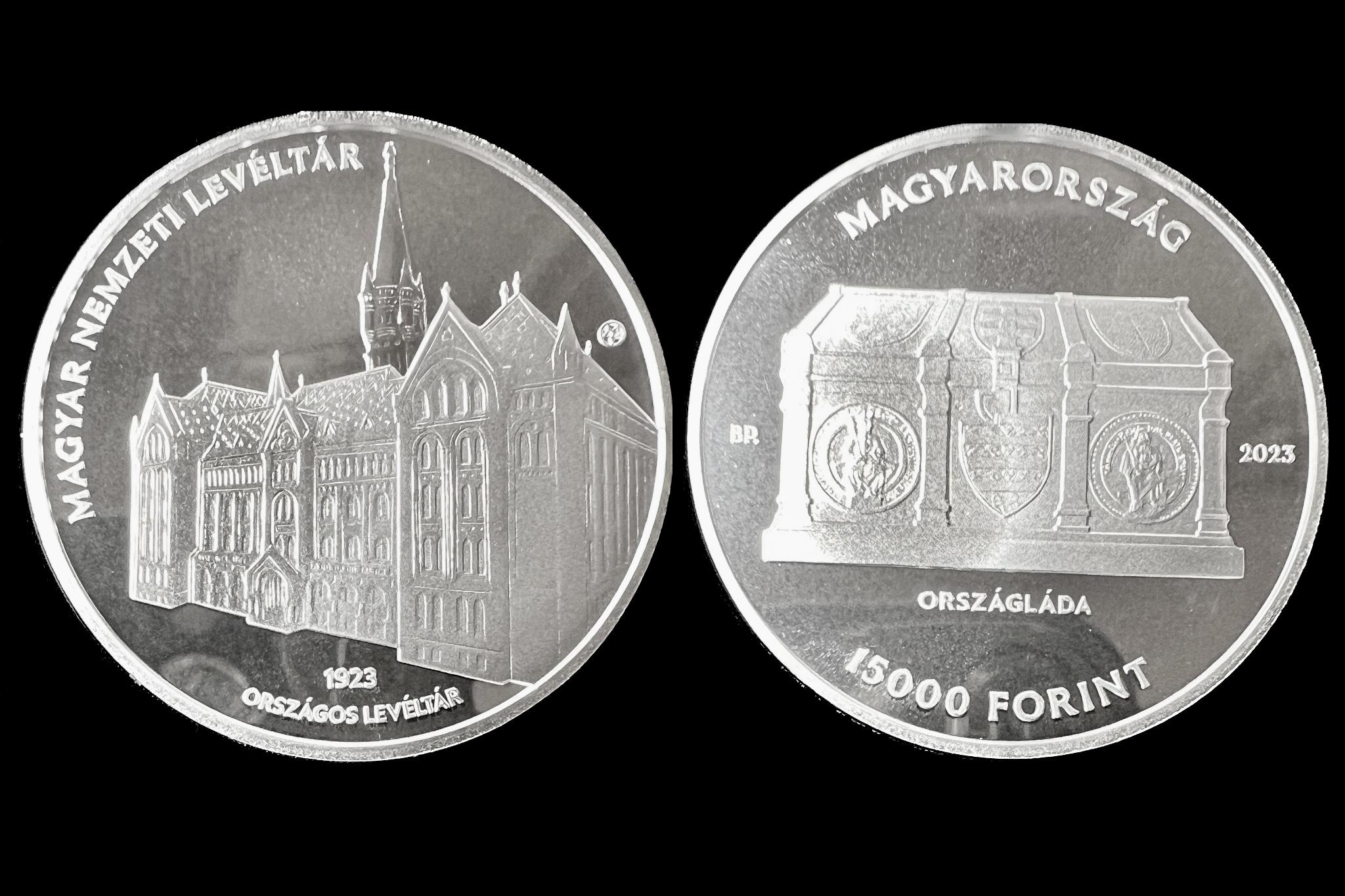 2023. évi Magyar Nemzeti Levéltár silver emlékérme, Proof  UNC prospektussal