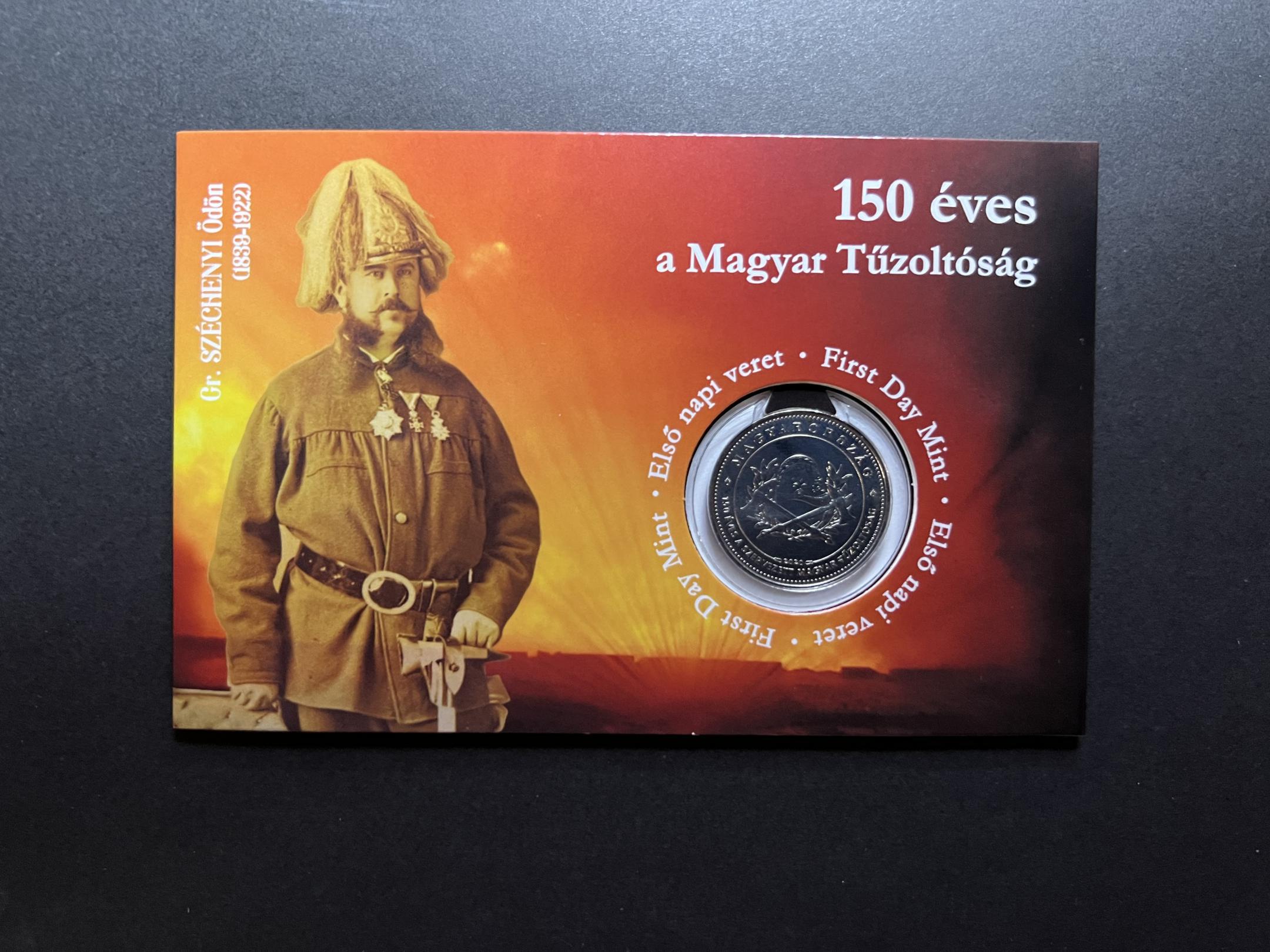 2020. évi 150 éves a szervezett magyar tűzoltóság 50 Ft emlékváltozat első napi veret sorszámozott
