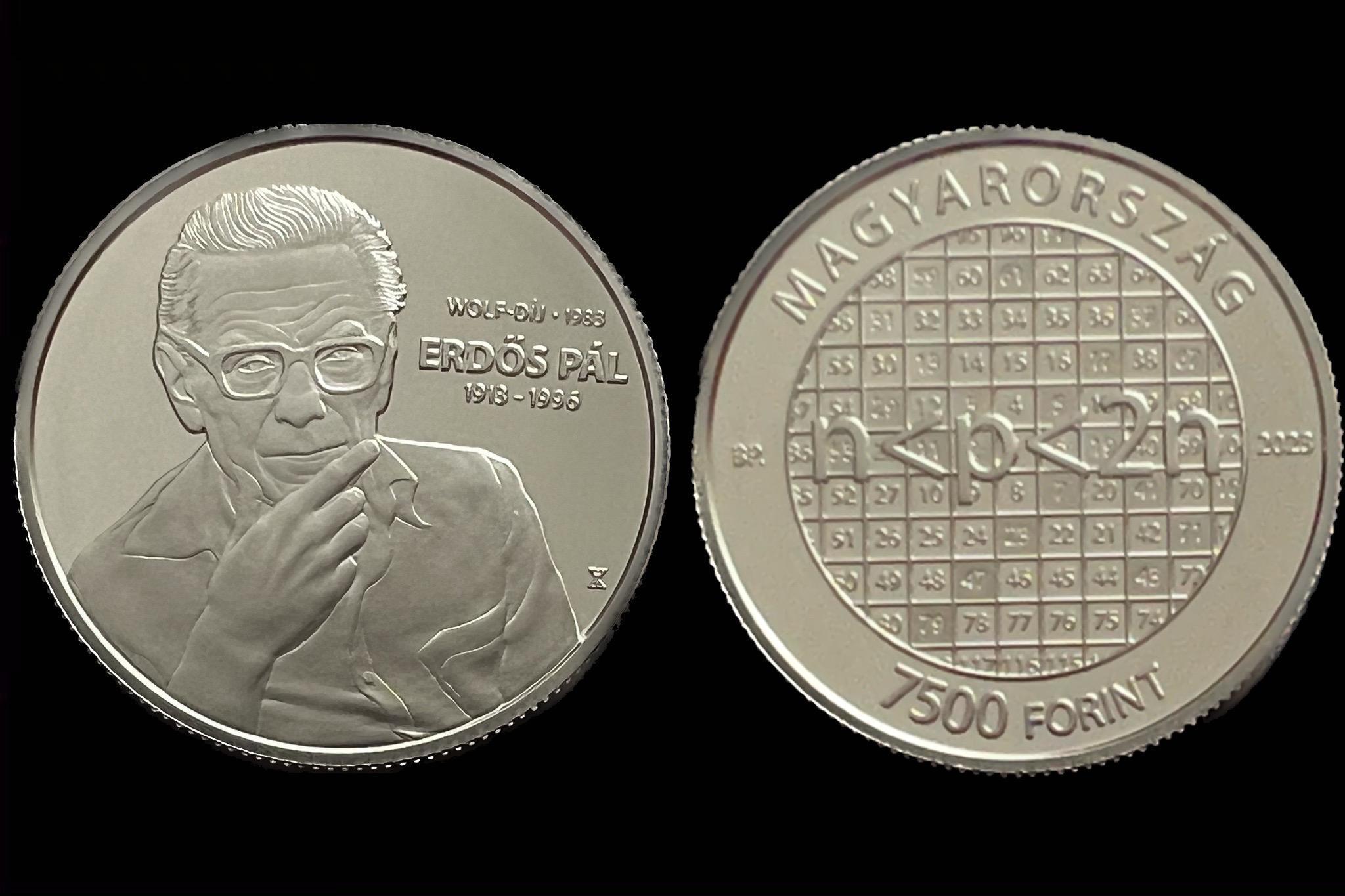 2023. évi Erdős Pál silver emlékérme, proof  UNC prospektussal