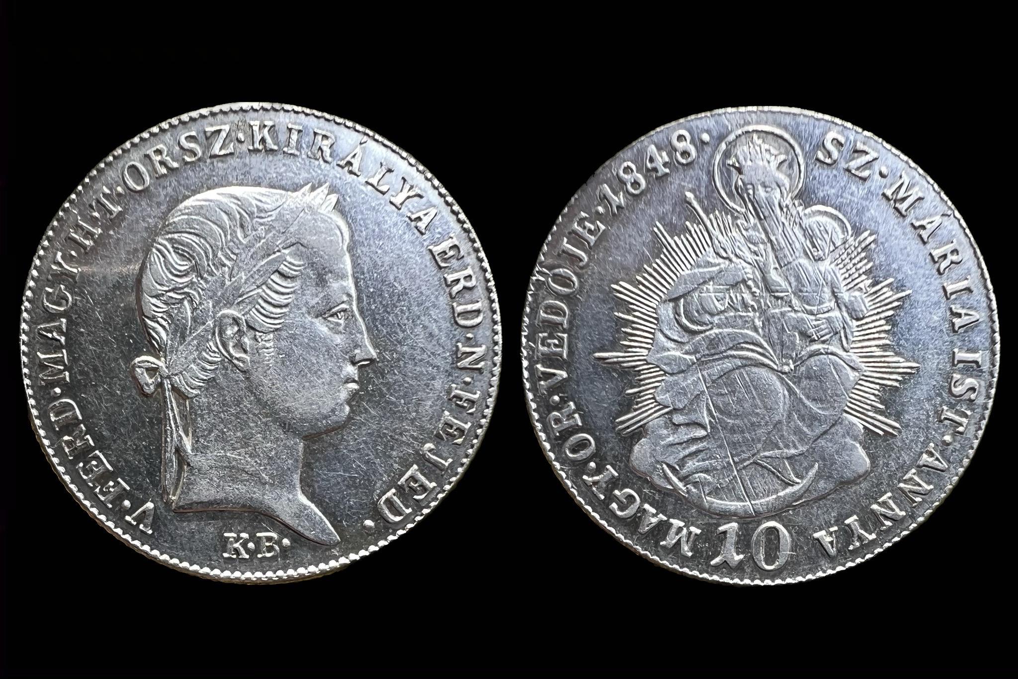 Szabadságharc 10 Krajcár (1848) K-B Adamo B4 