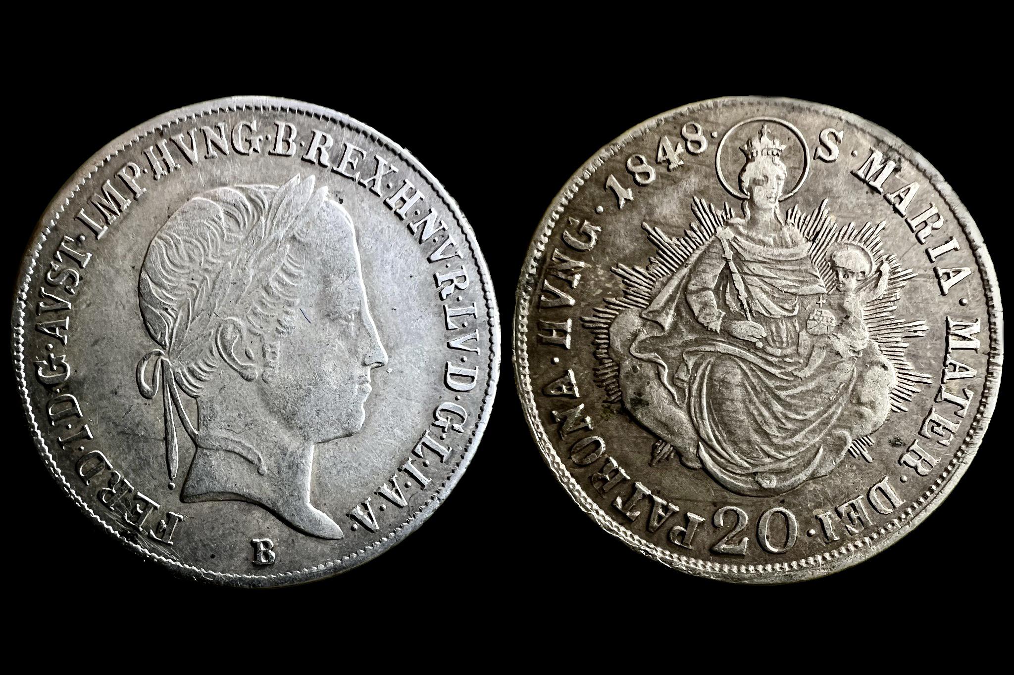 Szabadságharc 20 Krajcár (1848)B Adamo D5 