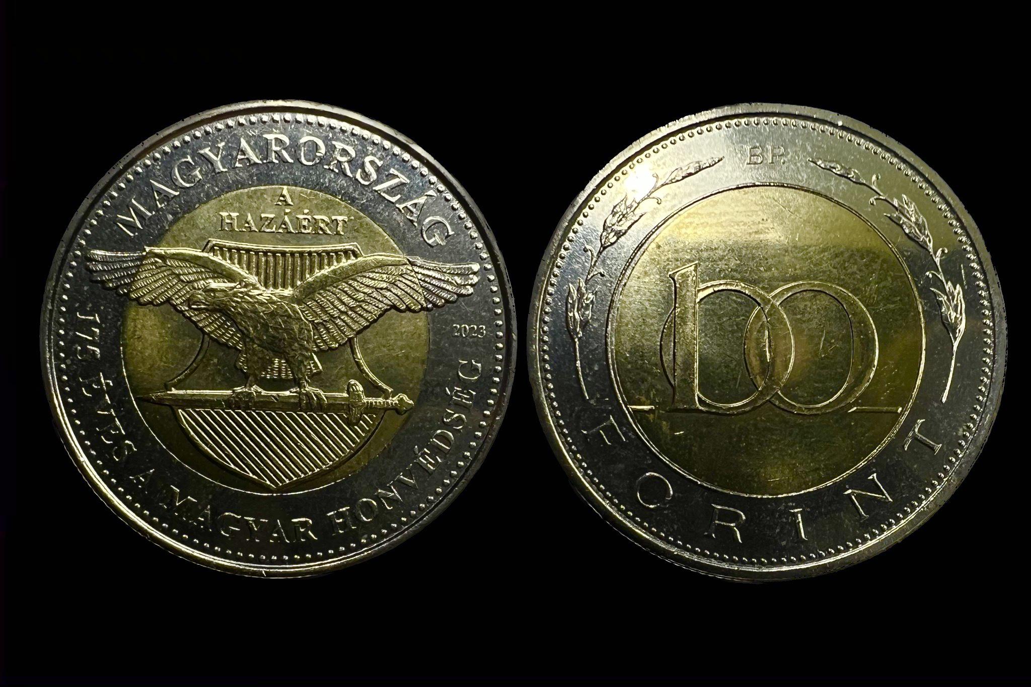 2023 100 Forint 175 éves a Magyar Honvédség 