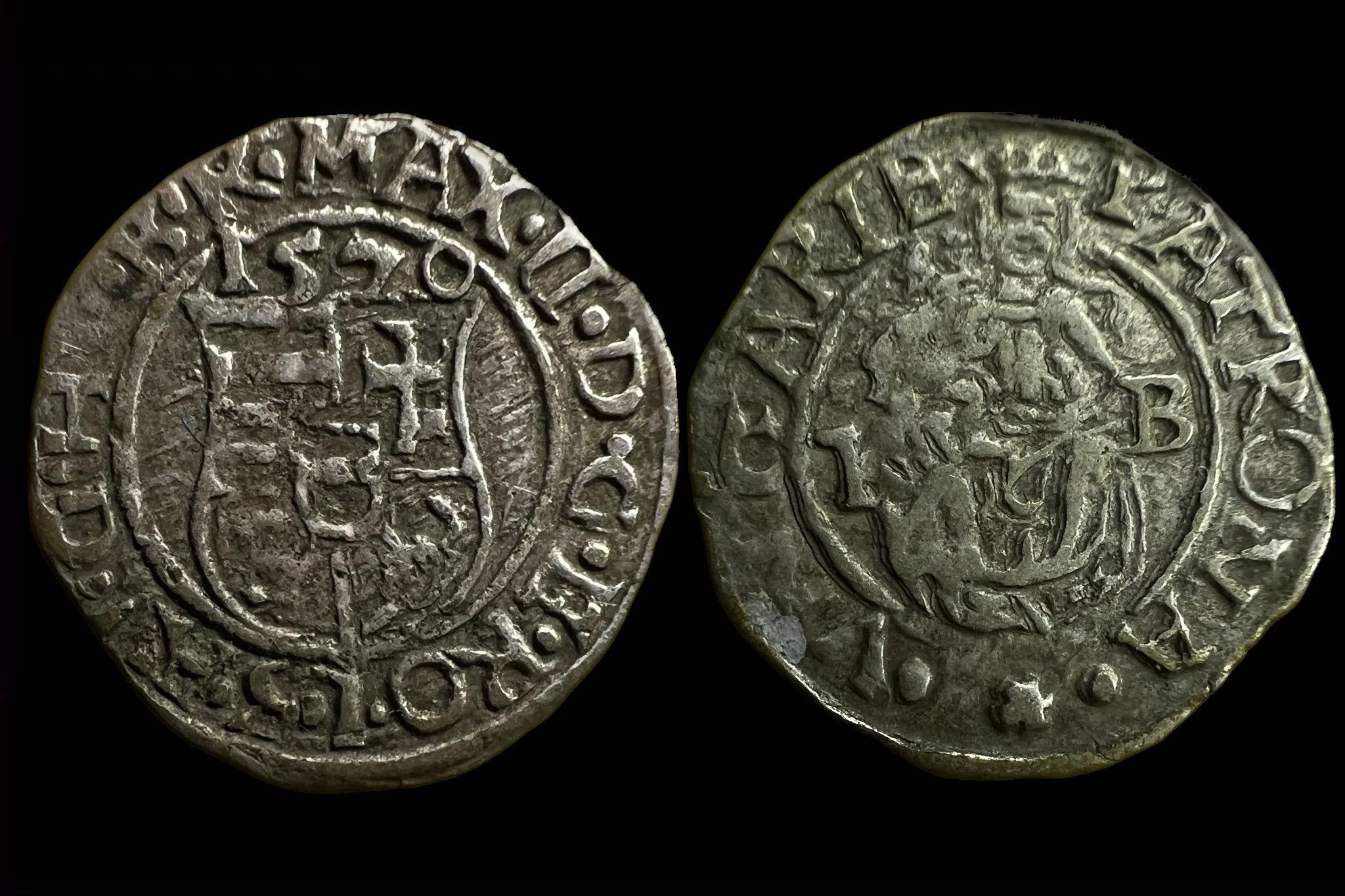 I. Miksa dénár (1570) K-B Éh-766 