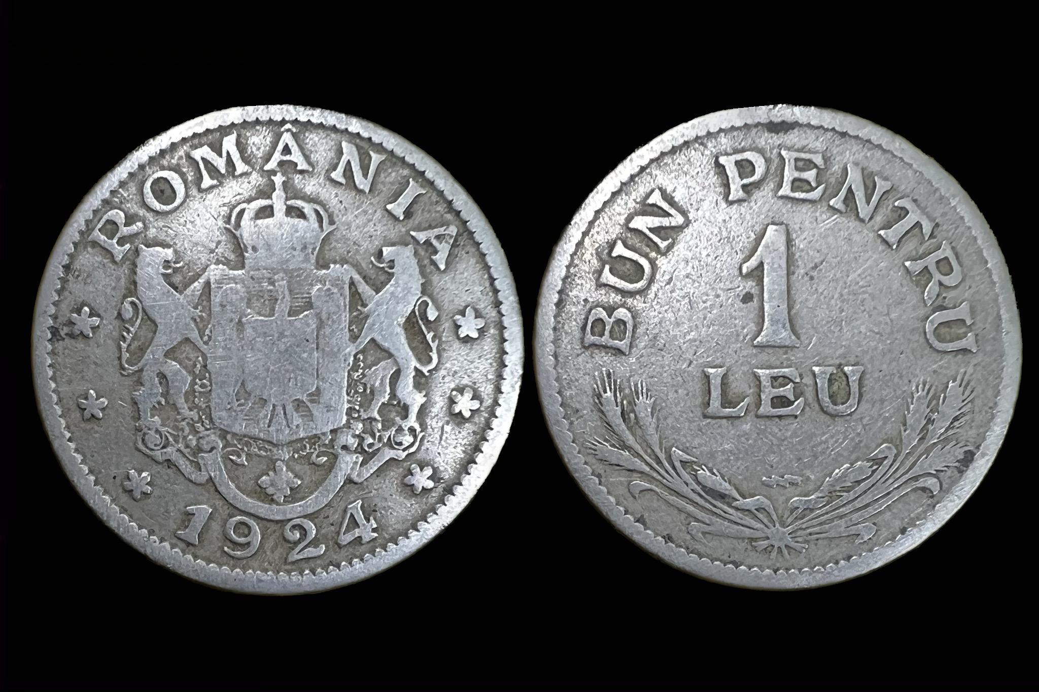 Románia 1 Leu (1924) KMPn210 