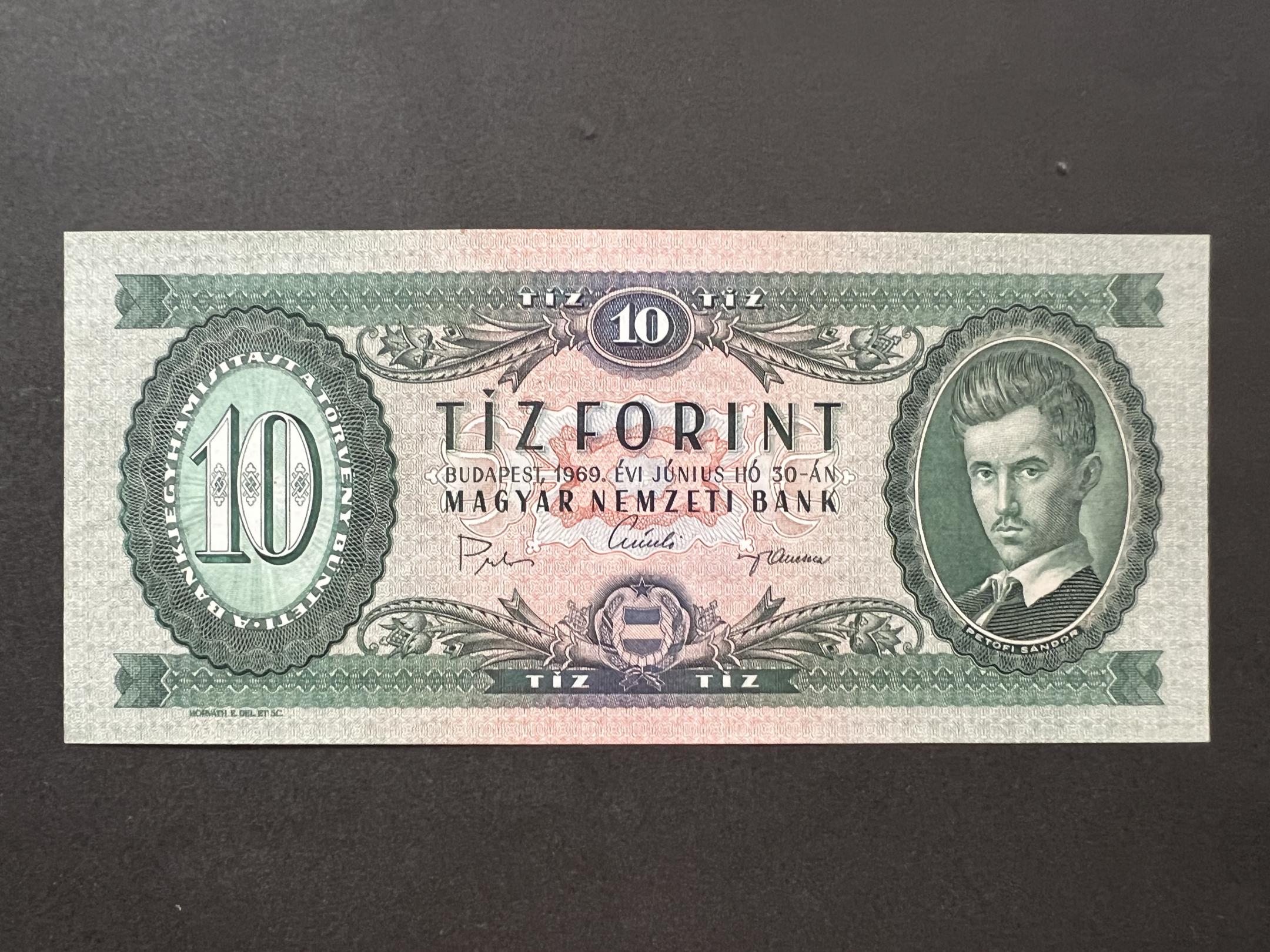 10 Forint (1969A) UNC Adamo F7 