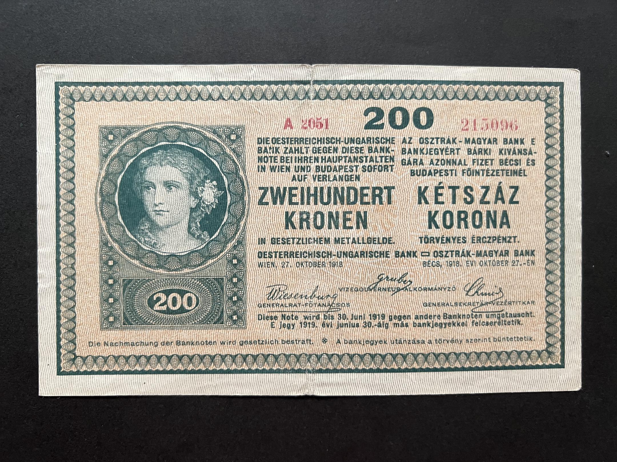 200 Korona (1918) EF Adamo K31 