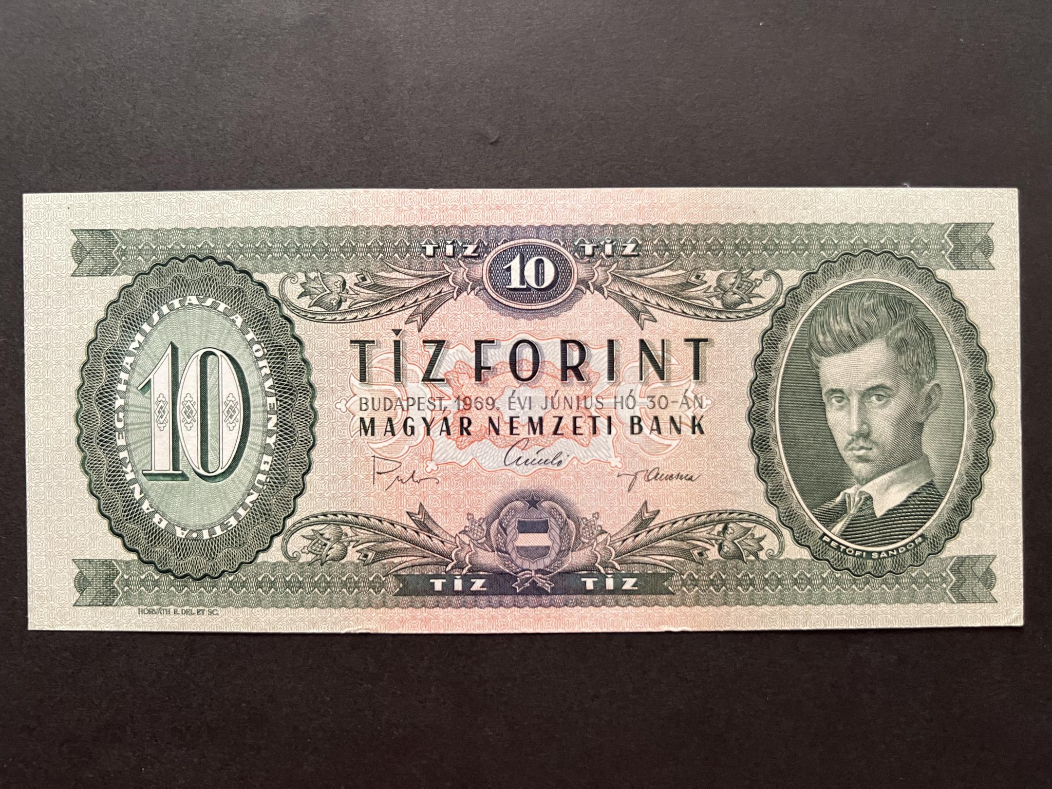 10 Forint (1969A) UNC Adamo F7 