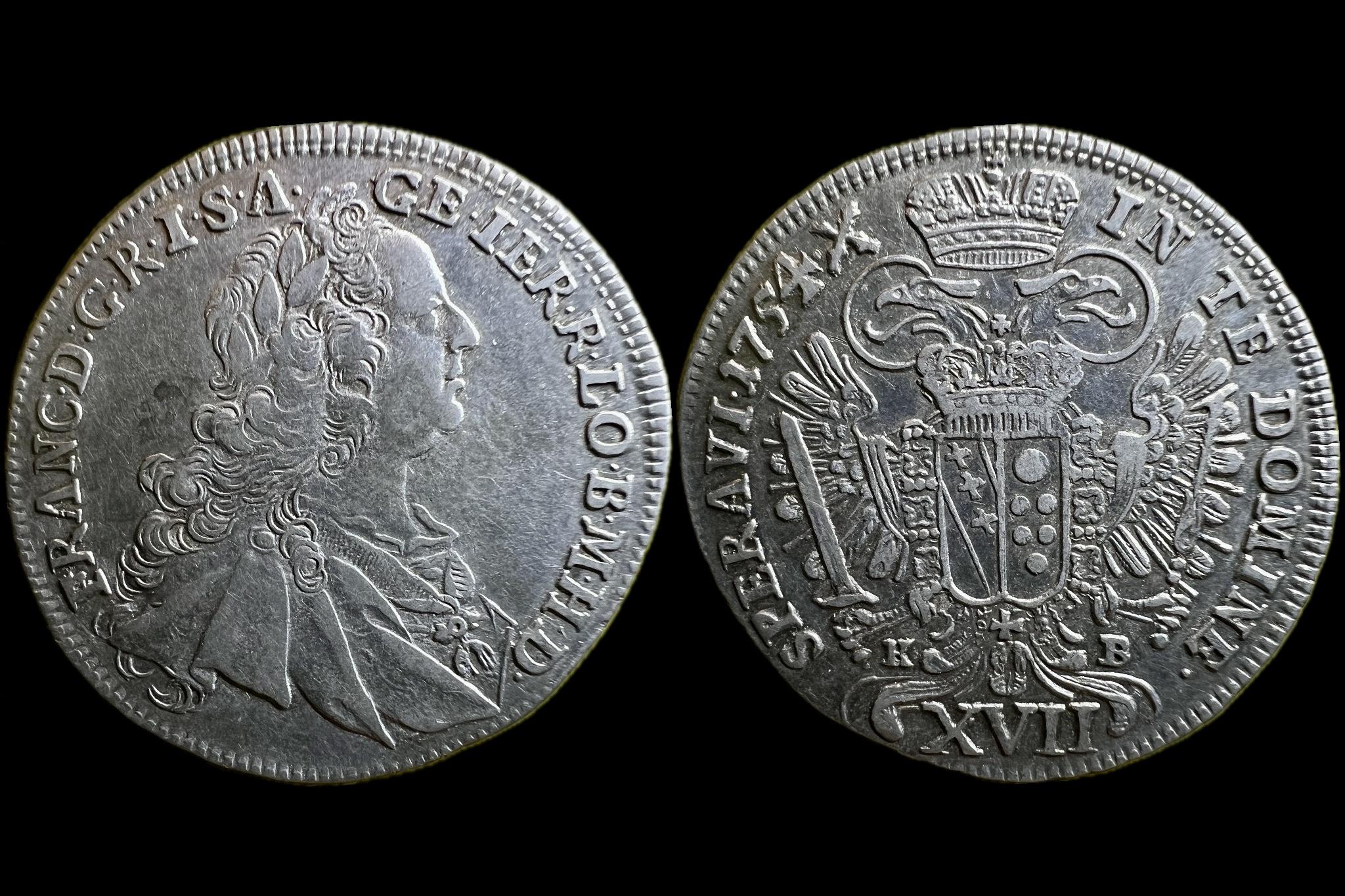 Lotharingiai Franz XVII kreutzer (1754)K-B KM2026.1