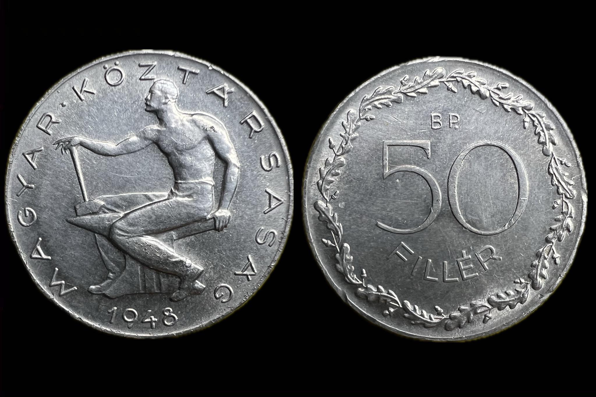 50 fillér (1948) Adamo F5 aUNC 