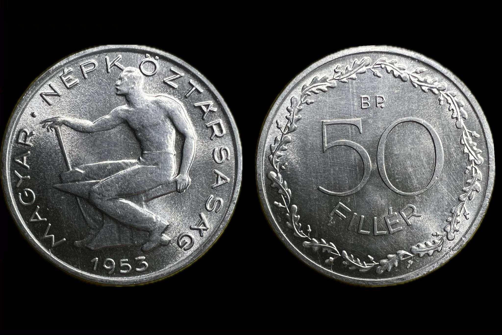 50 fillér (1953) Adamo F5.1 aUNC 