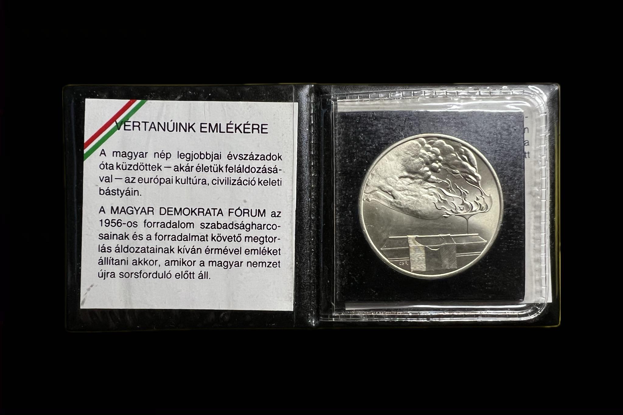 1956 Vértanúink Emlékére emlékérem dísztokban (1989) 