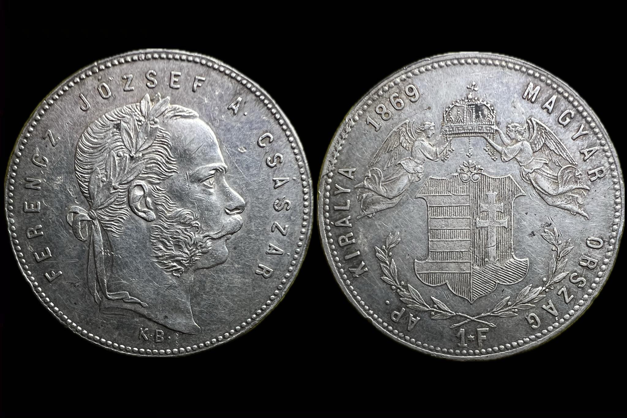 Ferenc József 1 Forint (1869) KB Adamo M15 