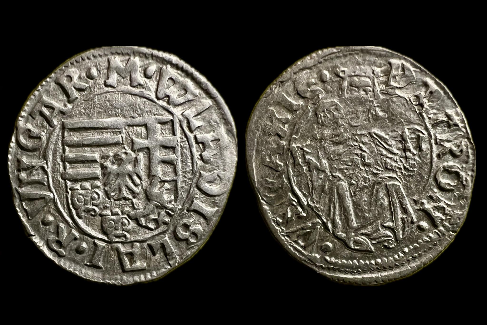 II. Ulászló dénár (veretkettőződés) Éh-641 