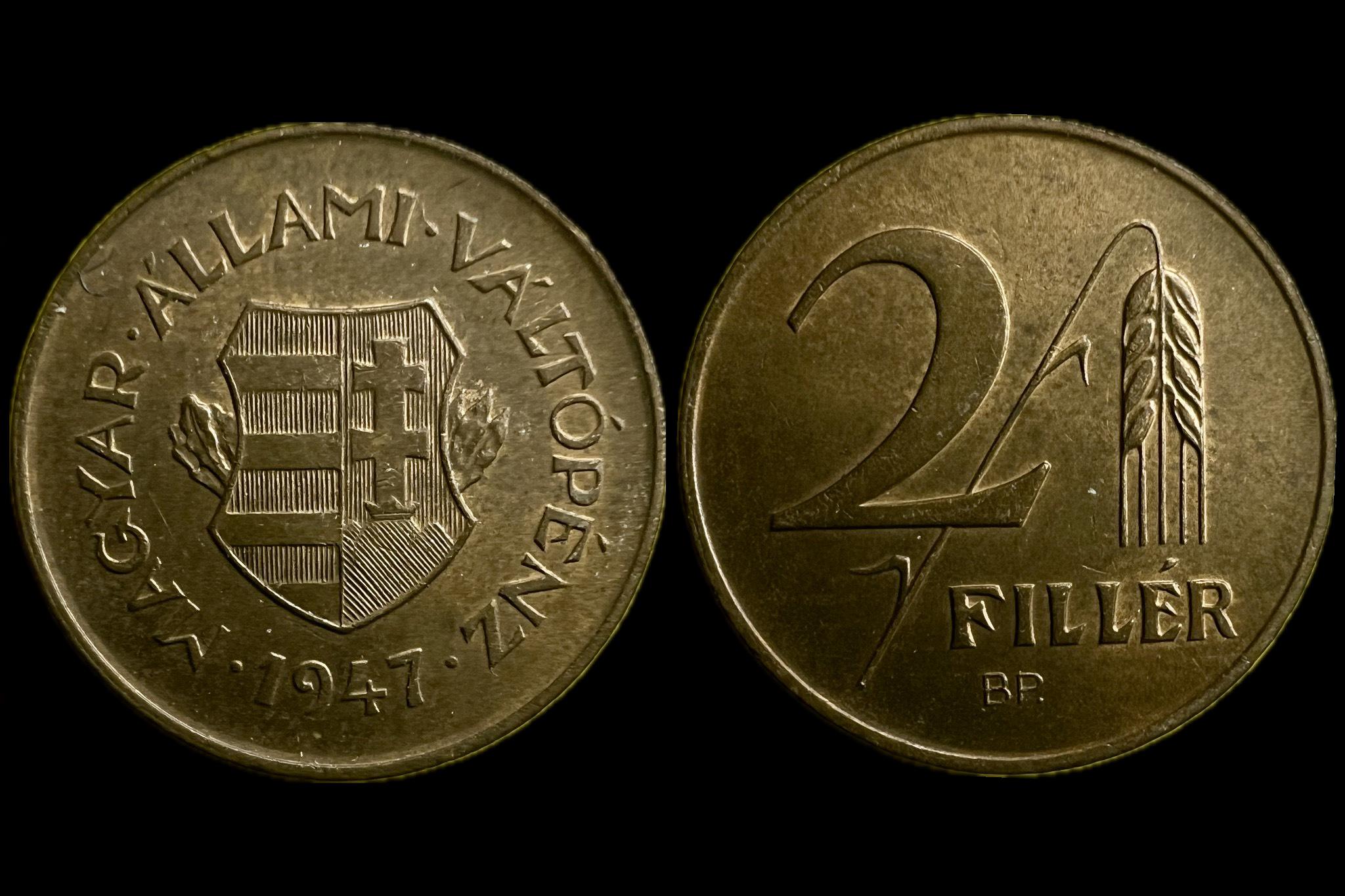 (1947) 2 fillér Adamo F1  