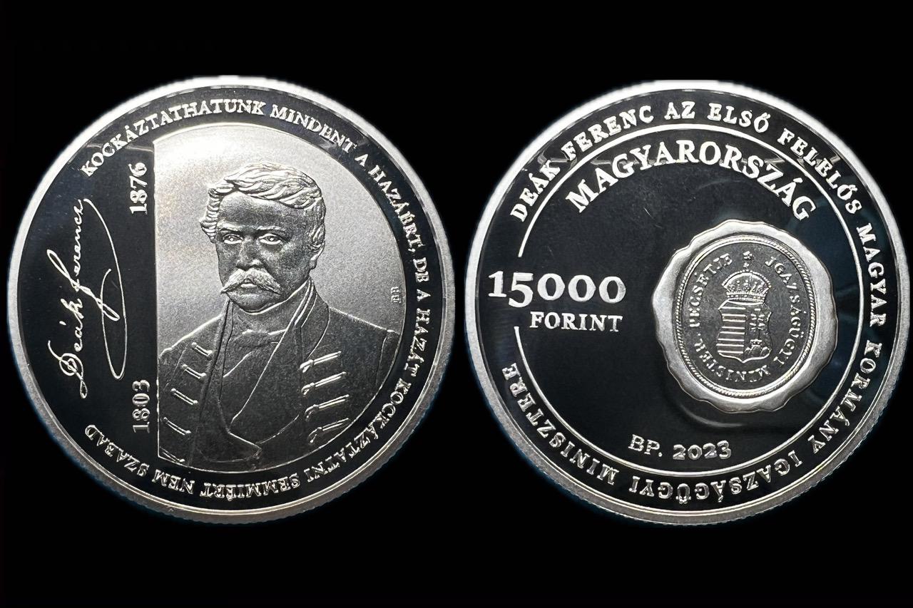2023. évi Deák Ferenc születésének 220. évfordulója ezüst emlékérme (Proof) UNC prospektussal