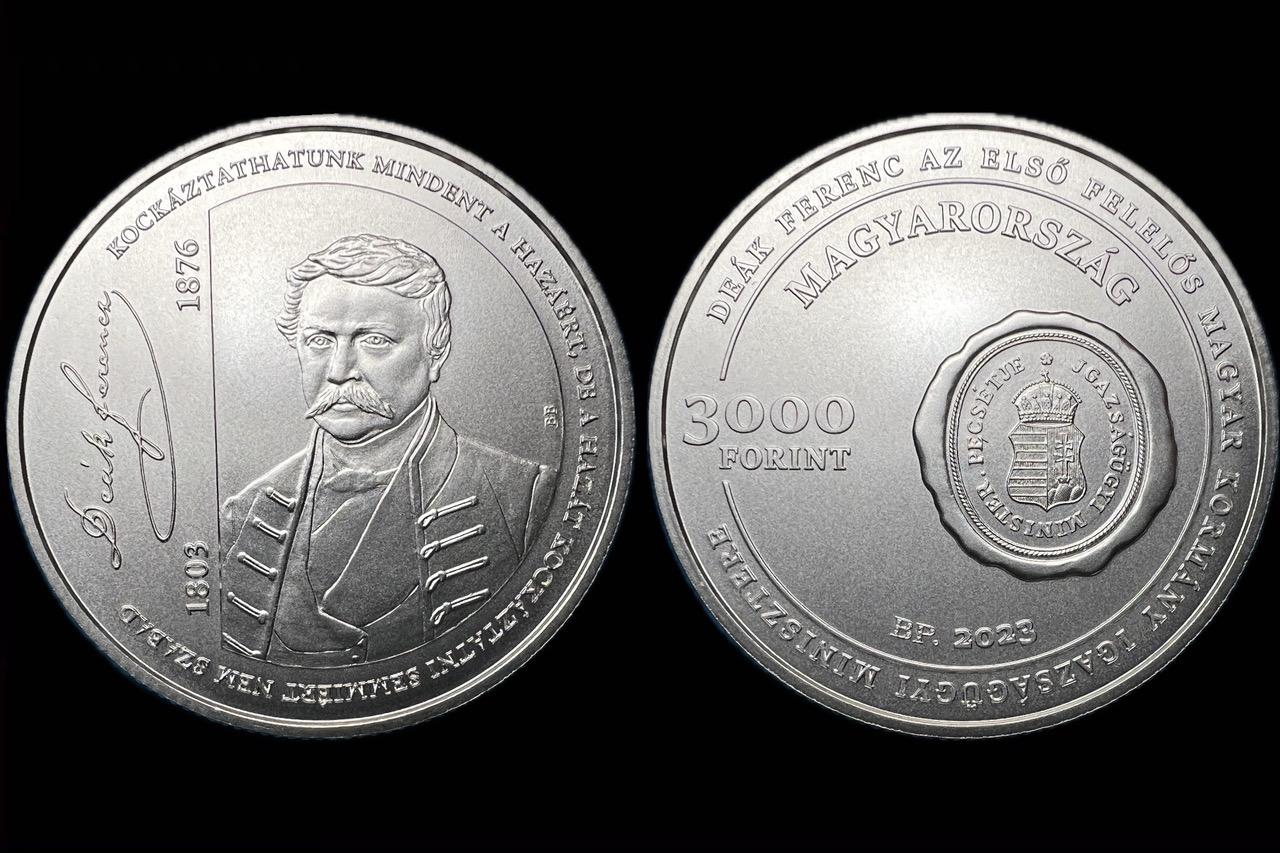 2023. évi Deák Ferenc születésének 220. évfordulója színesfém emlékérme (BU) UNC prospektussal